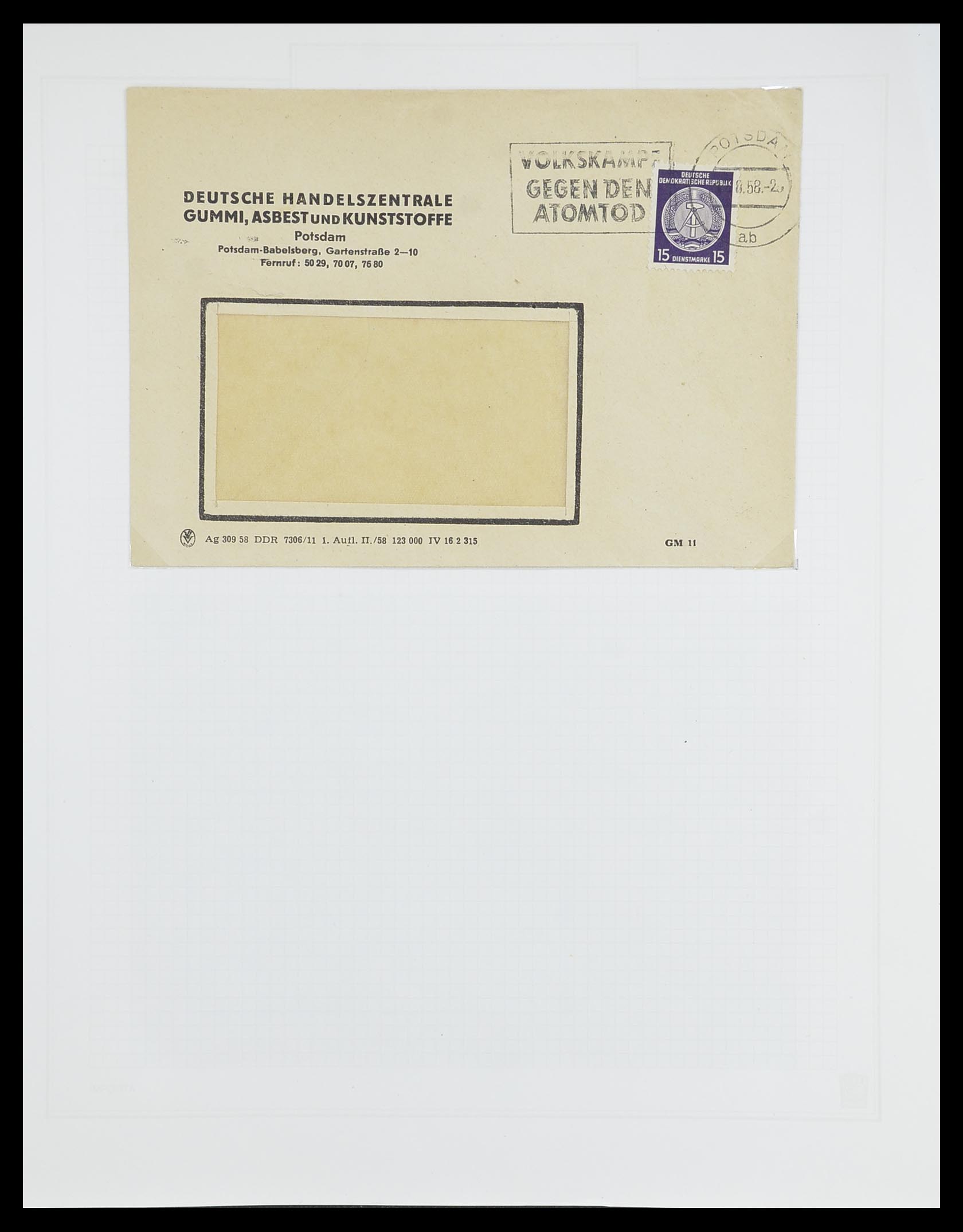 33821 085 - Postzegelverzameling 33821 DDR dienst.