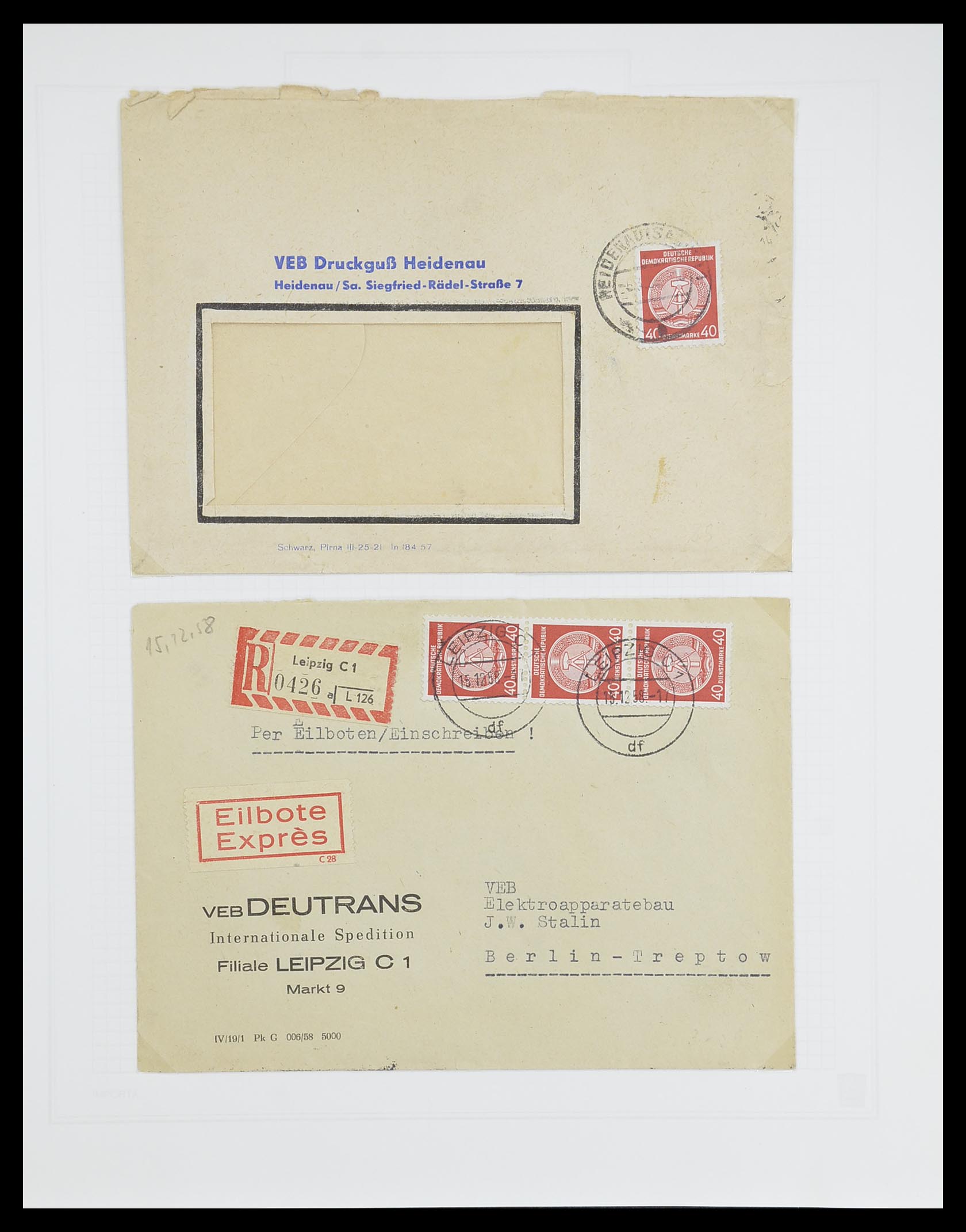 33821 093 - Stamp collection 33821 DDR service.