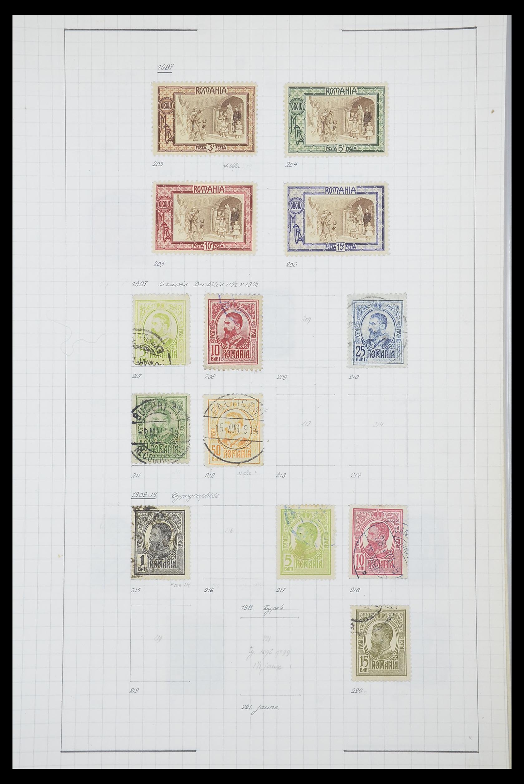 33822 018 - Postzegelverzameling 33822 Roemenië 1862-1940.