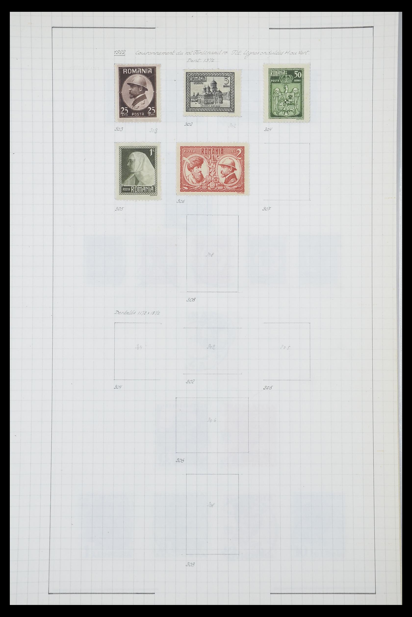 33822 027 - Postzegelverzameling 33822 Roemenië 1862-1940.