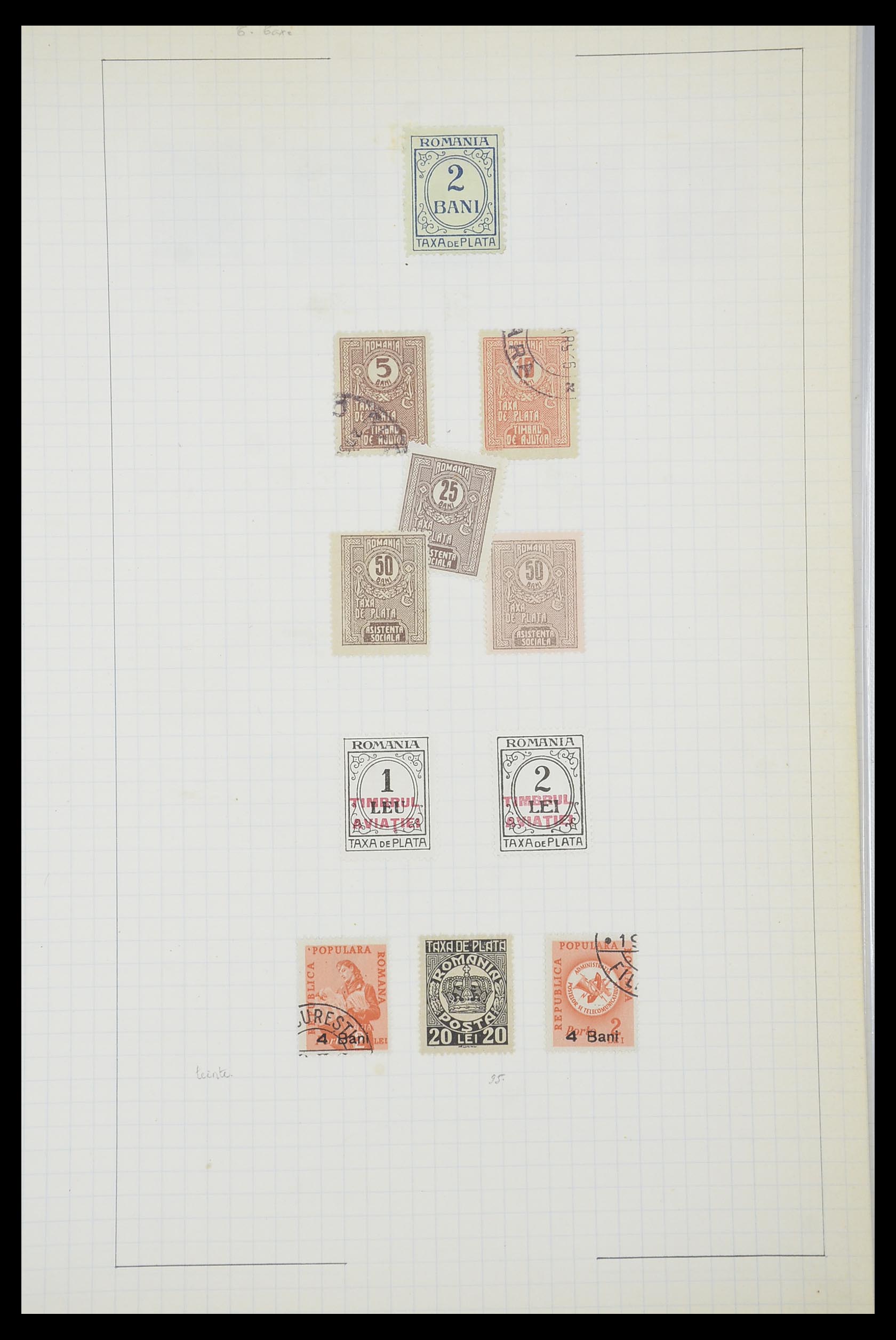 33822 033 - Postzegelverzameling 33822 Roemenië 1862-1940.