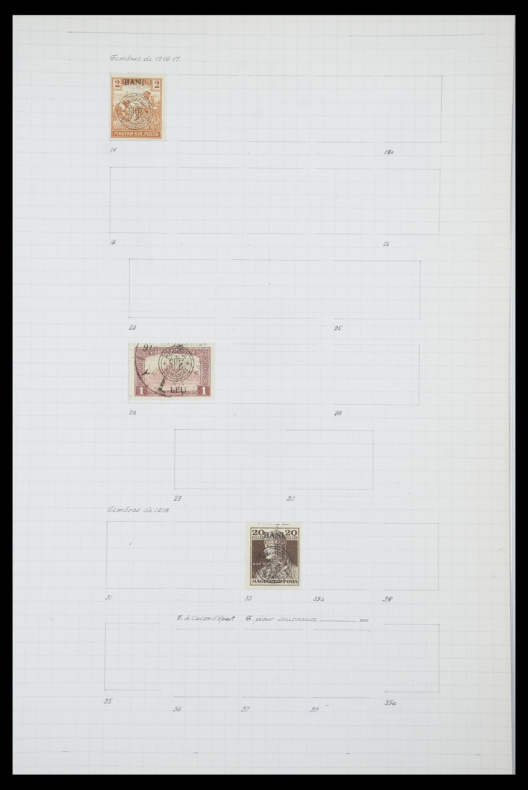 33822 036 - Postzegelverzameling 33822 Roemenië 1862-1940.