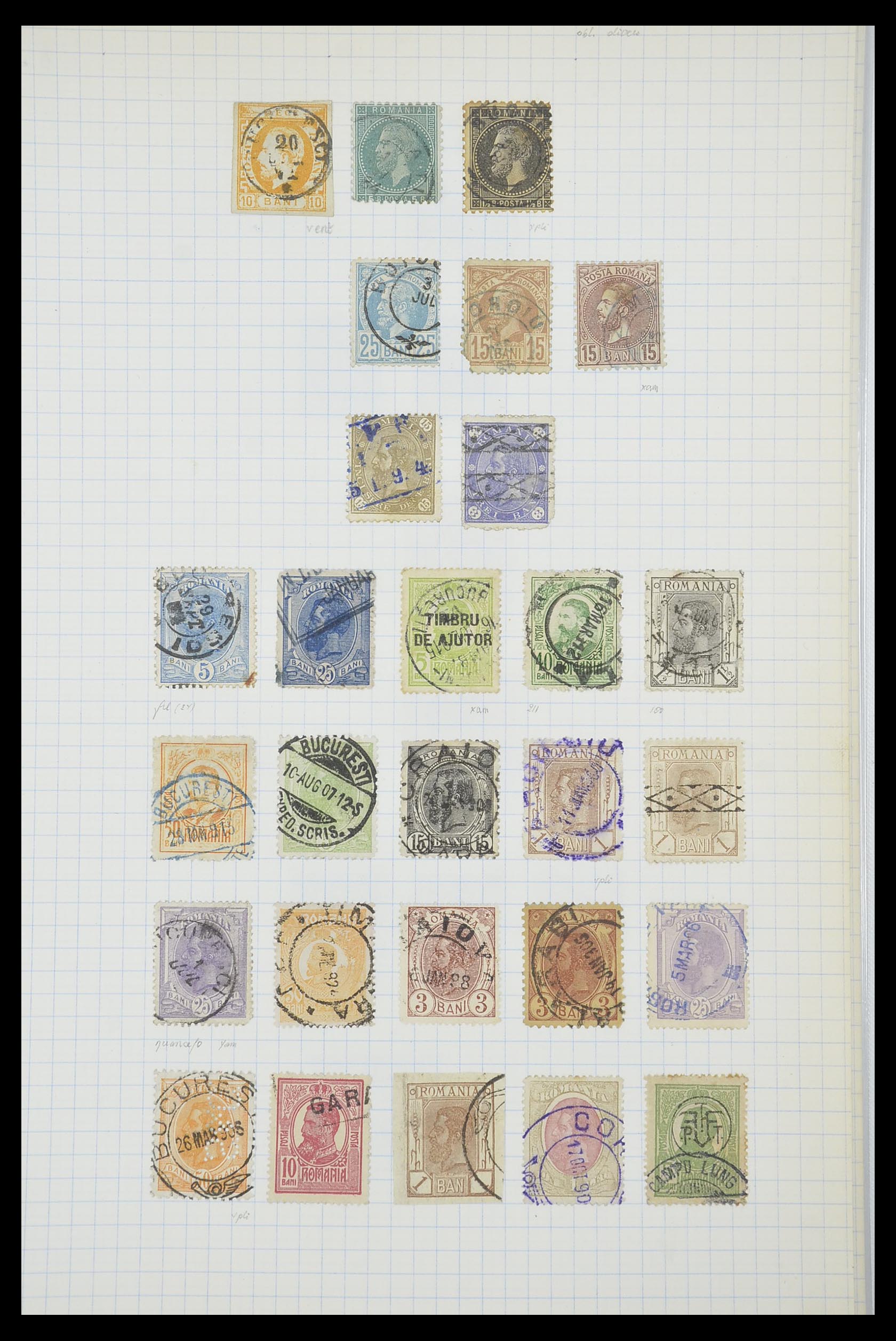 33822 044 - Postzegelverzameling 33822 Roemenië 1862-1940.