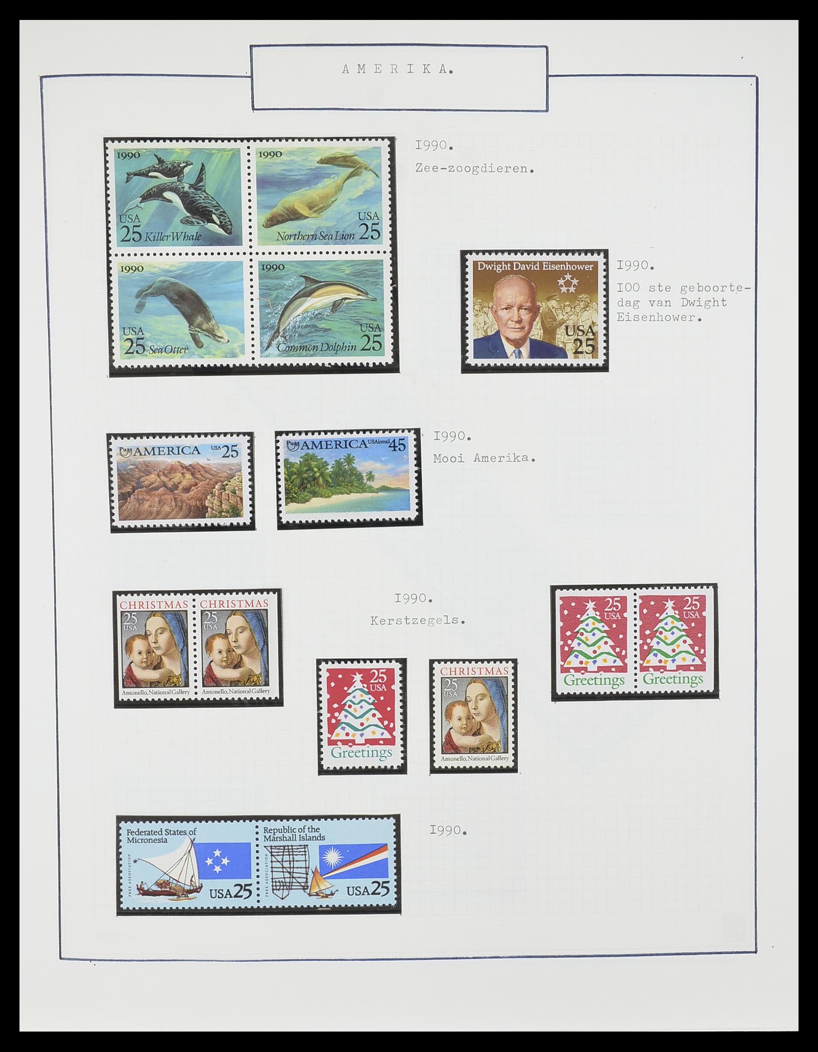 33823 006 - Stamp collection 33823 USA 1989-1998.