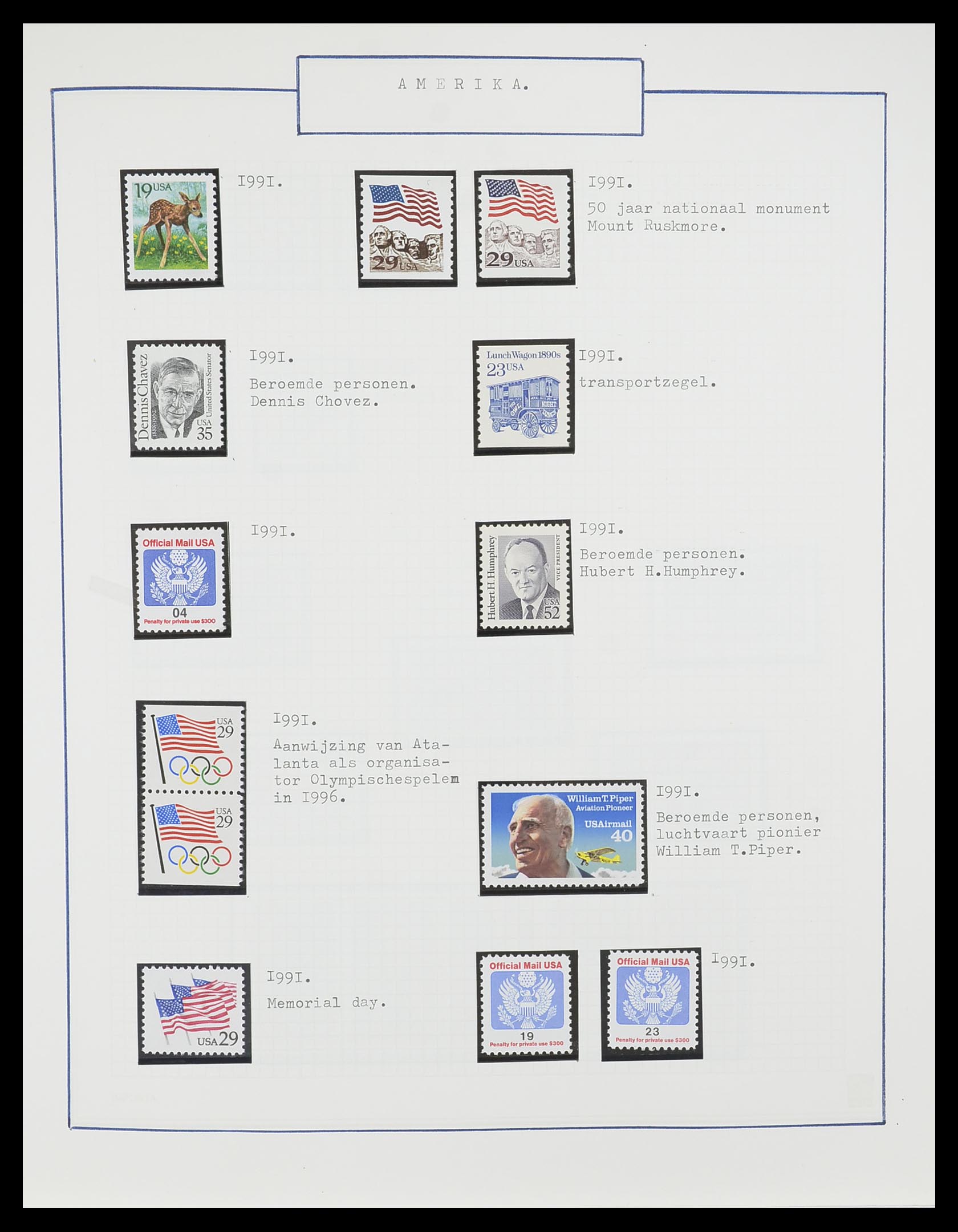 33823 010 - Stamp collection 33823 USA 1989-1998.