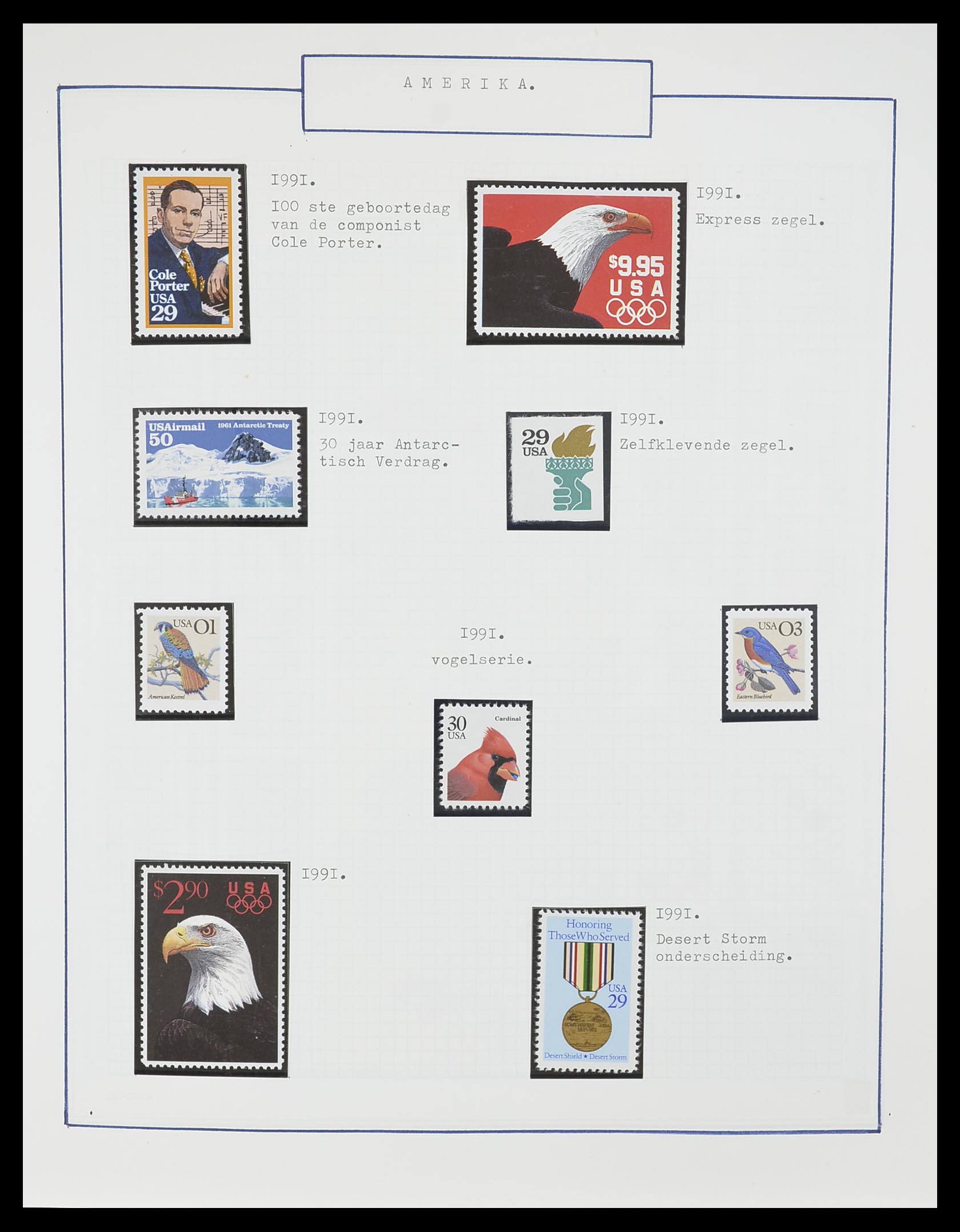 33823 012 - Stamp collection 33823 USA 1989-1998.