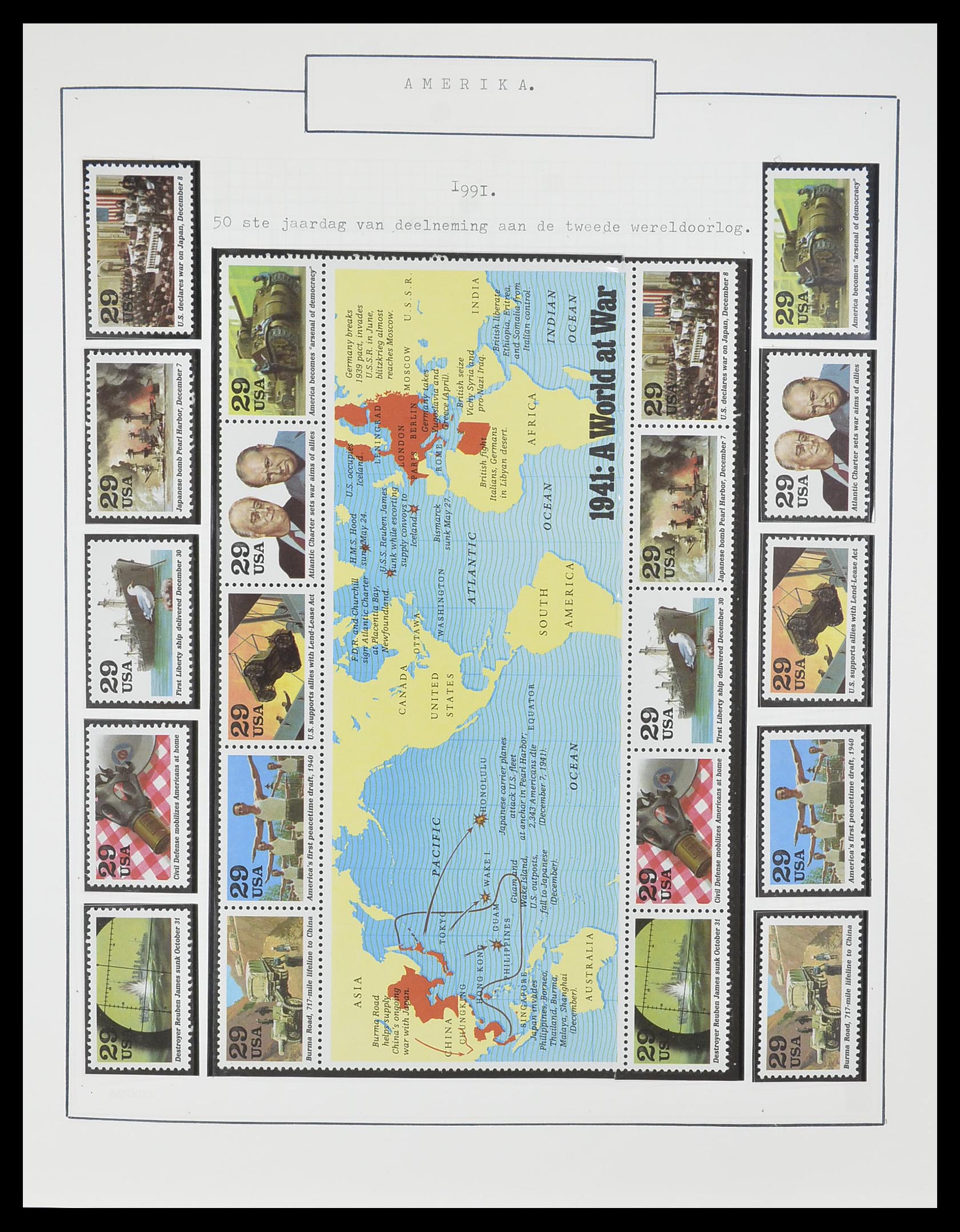 33823 013 - Stamp collection 33823 USA 1989-1998.