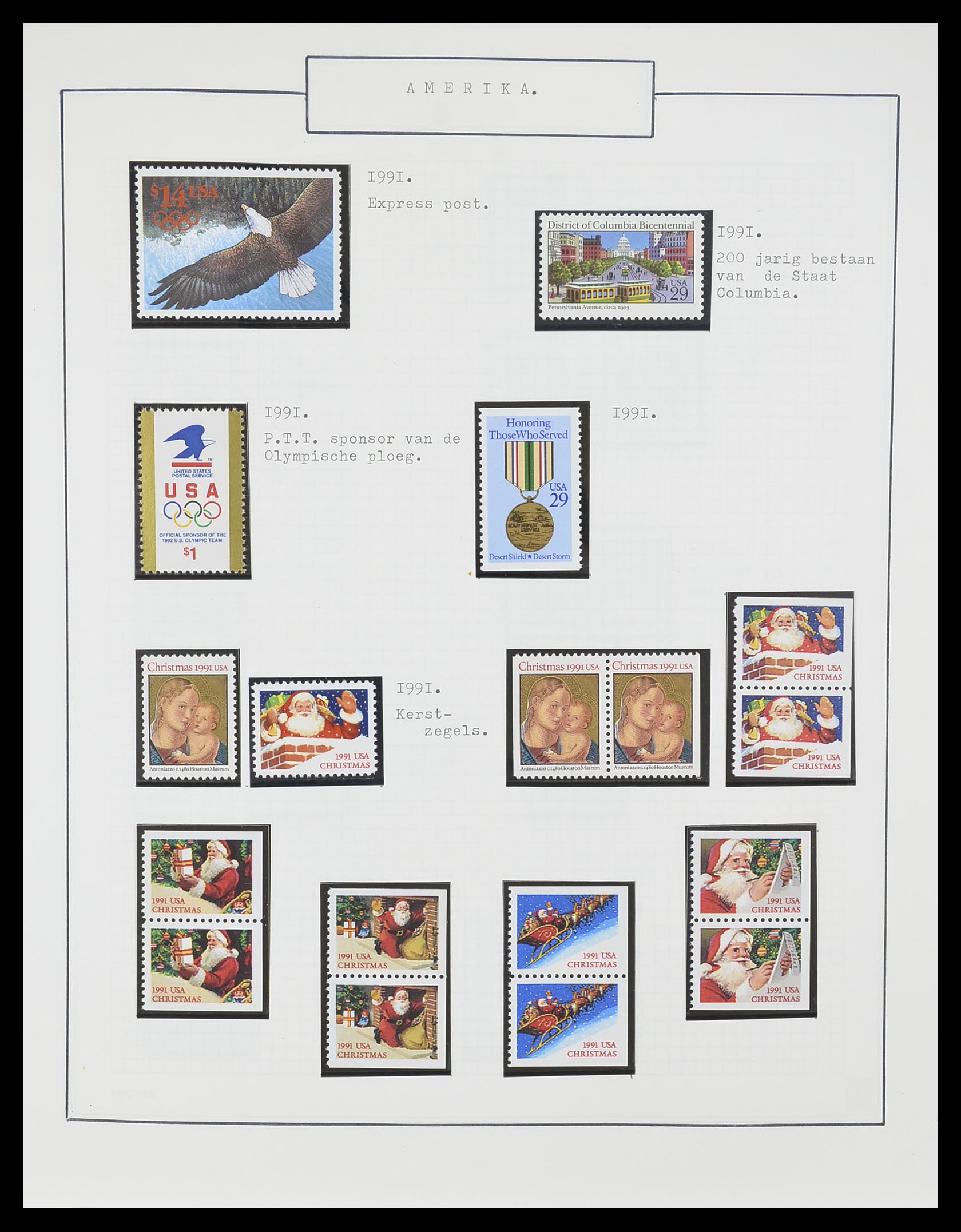 33823 016 - Stamp collection 33823 USA 1989-1998.