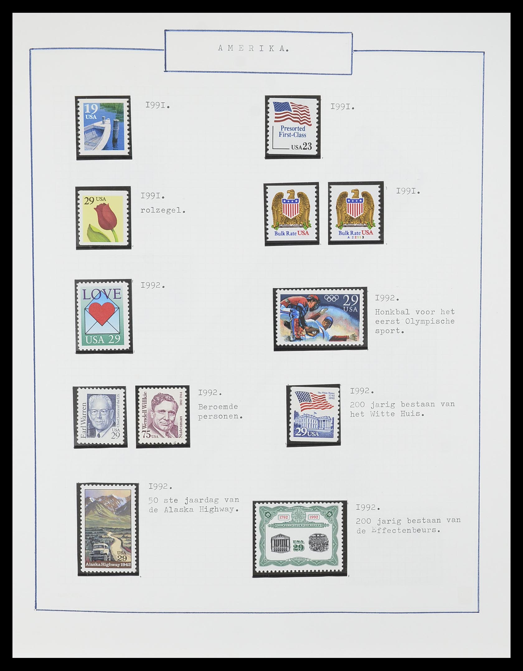 33823 017 - Stamp collection 33823 USA 1989-1998.