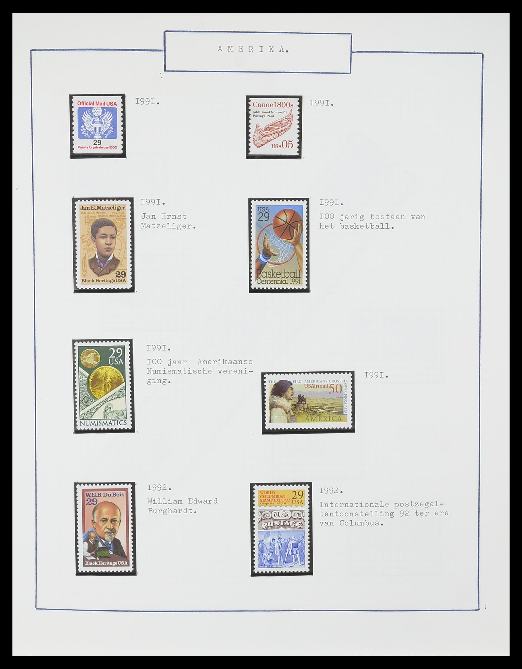 33823 019 - Stamp collection 33823 USA 1989-1998.