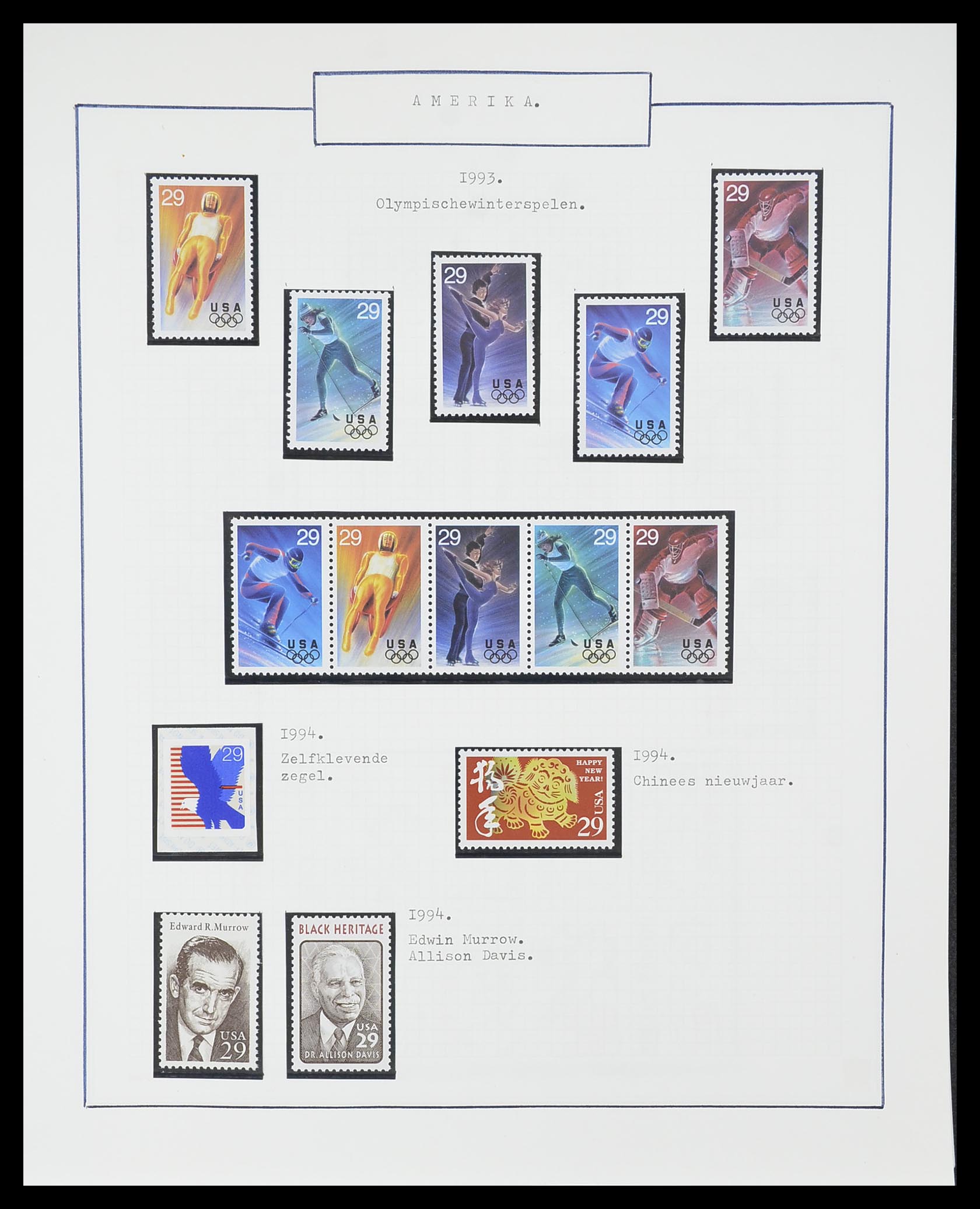 33823 050 - Stamp collection 33823 USA 1989-1998.