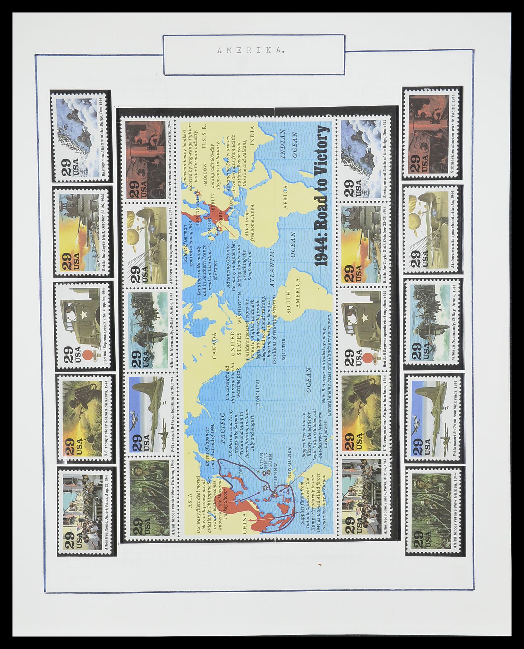 33823 052 - Stamp collection 33823 USA 1989-1998.