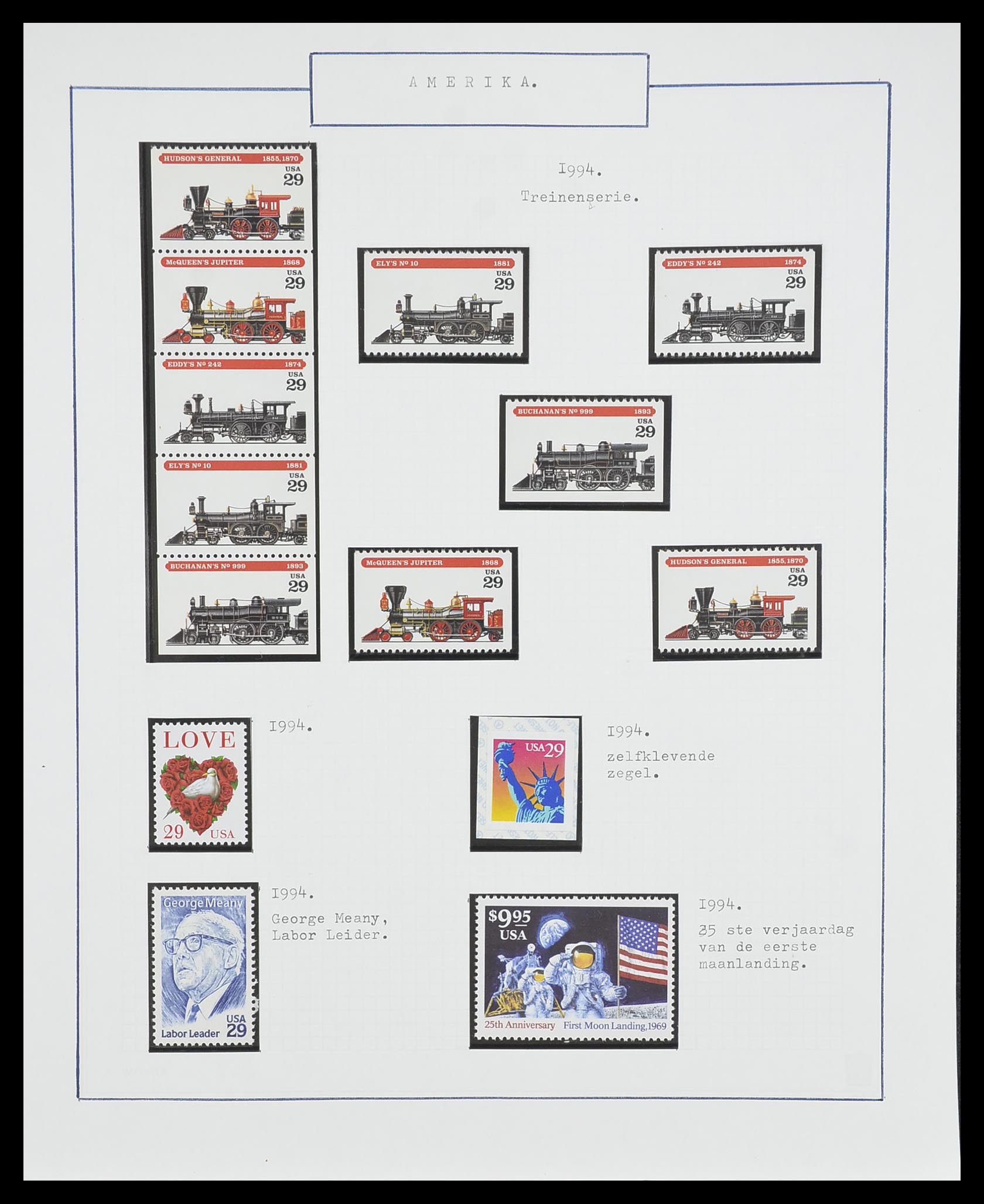 33823 054 - Stamp collection 33823 USA 1989-1998.