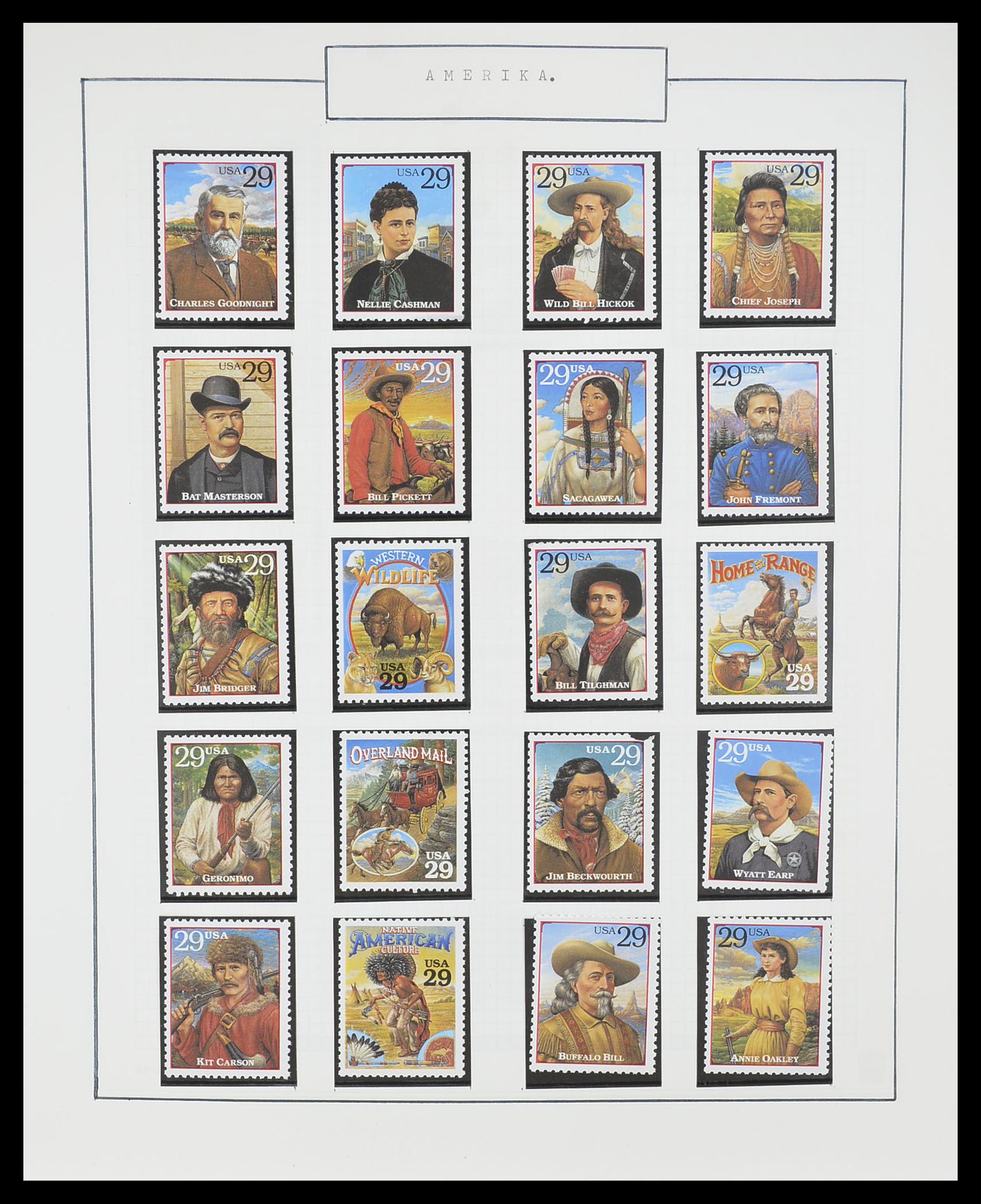 33823 056 - Stamp collection 33823 USA 1989-1998.