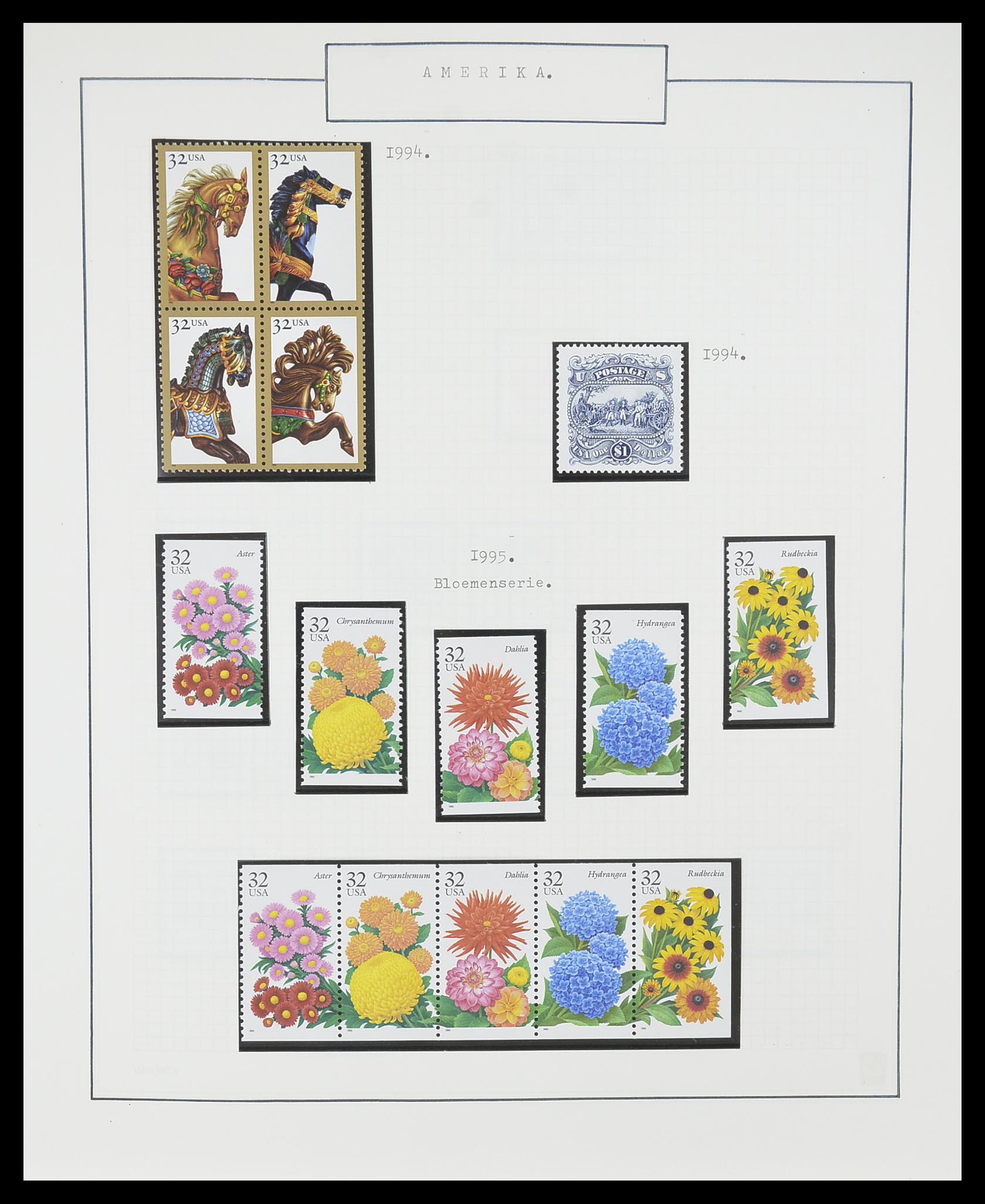 33823 058 - Stamp collection 33823 USA 1989-1998.