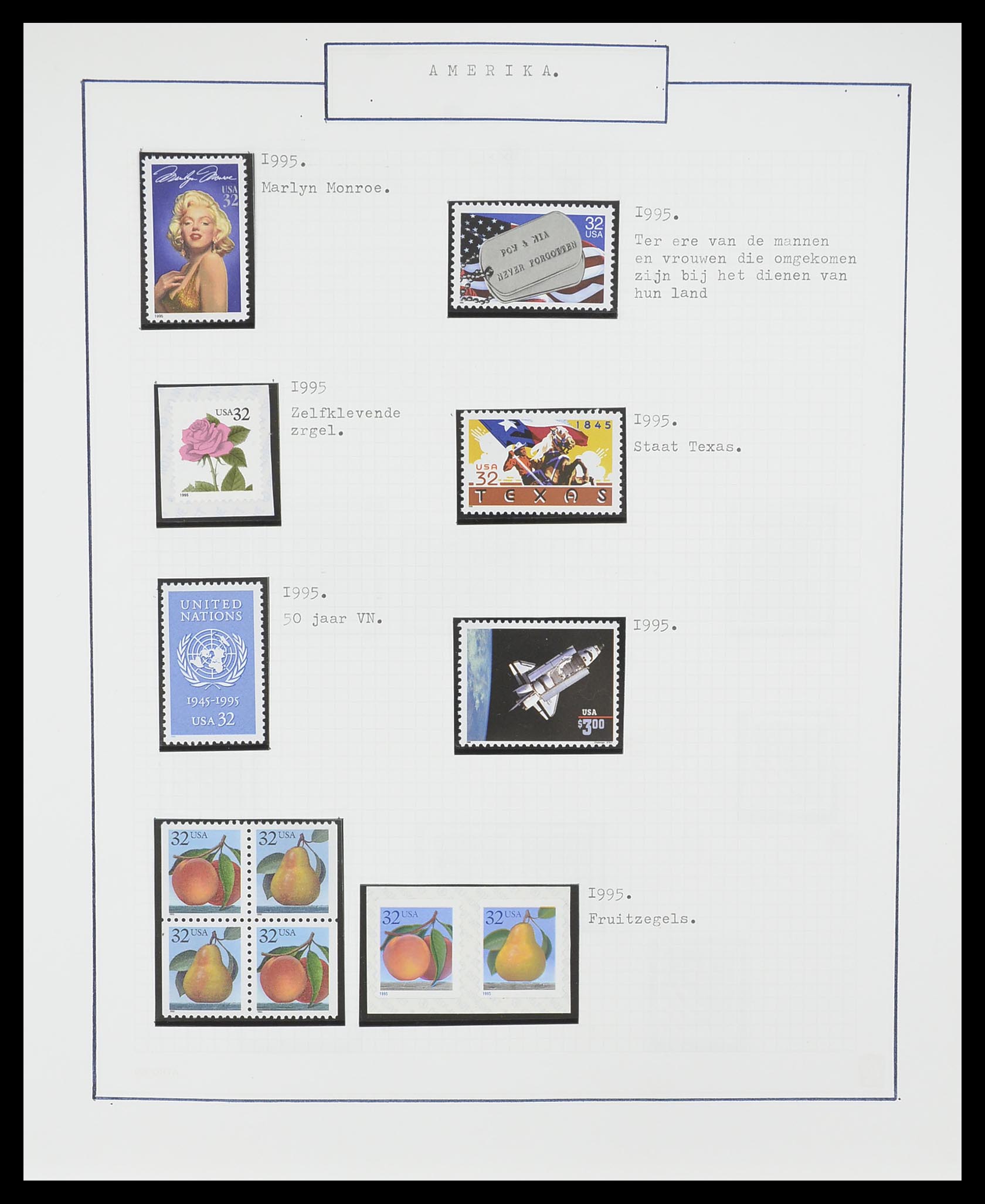 33823 062 - Stamp collection 33823 USA 1989-1998.