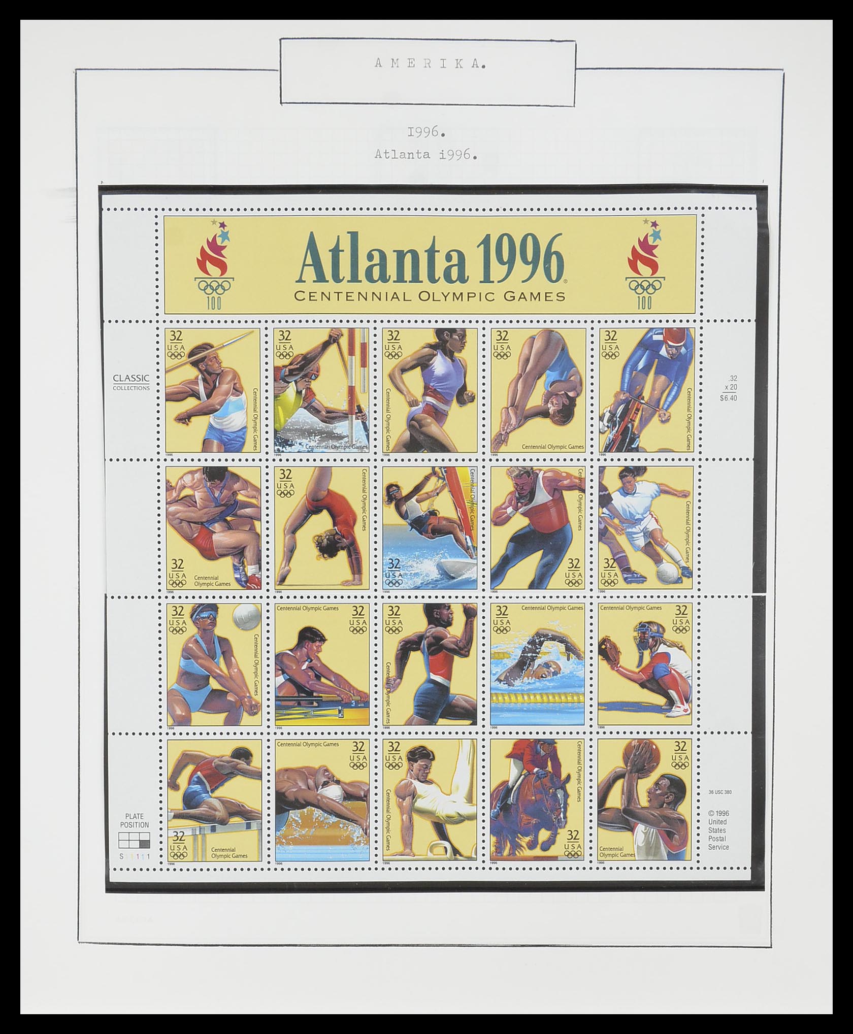 33823 076 - Stamp collection 33823 USA 1989-1998.