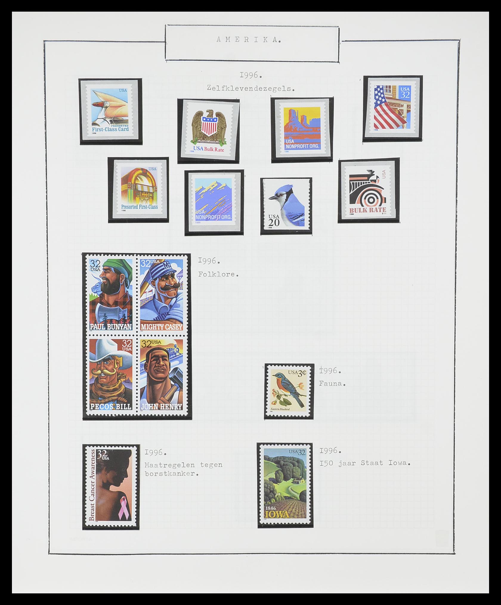 33823 080 - Stamp collection 33823 USA 1989-1998.