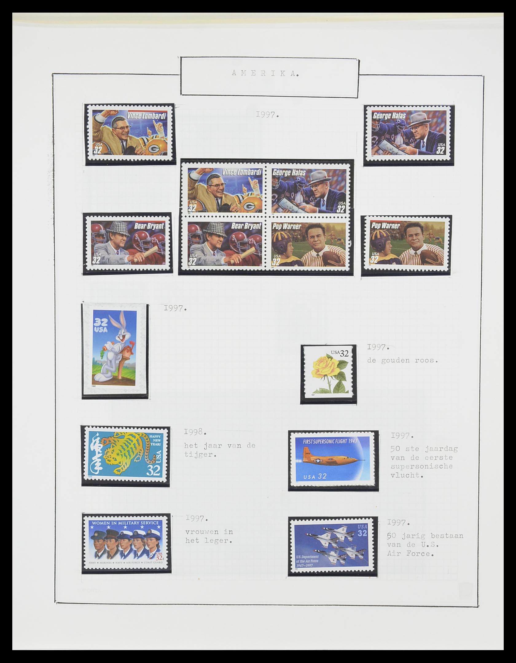 33823 090 - Stamp collection 33823 USA 1989-1998.