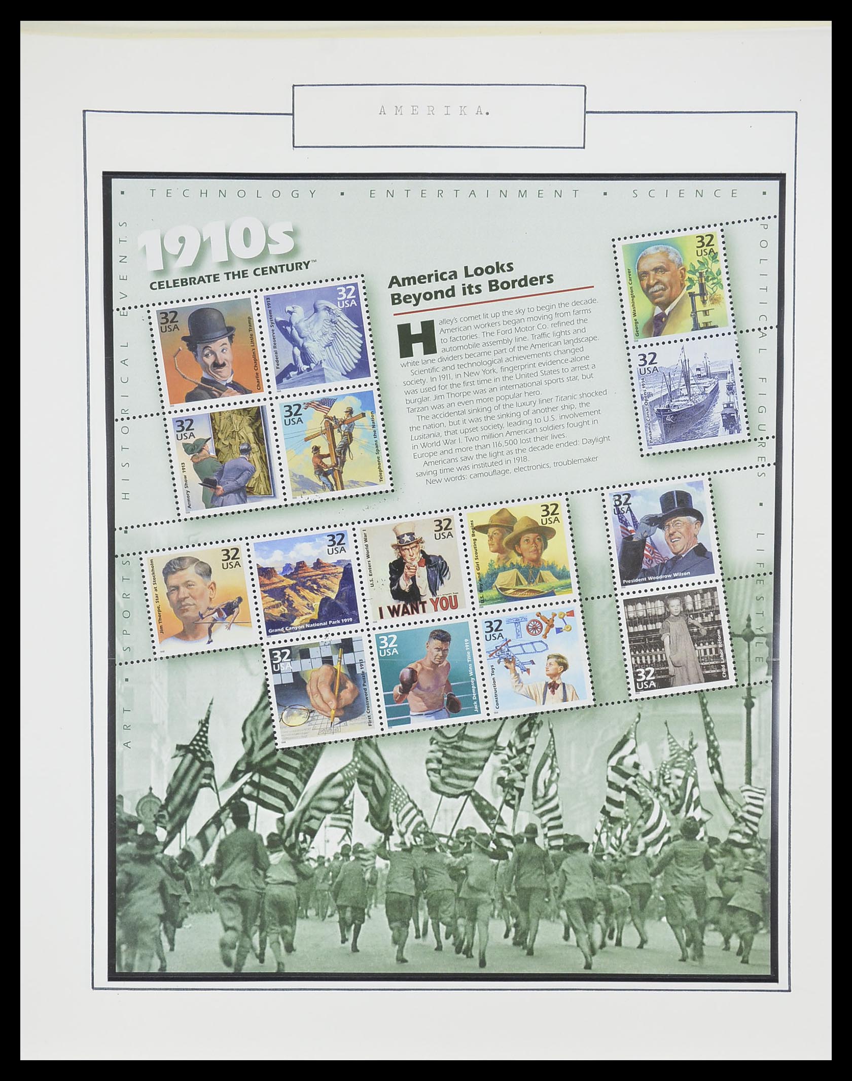33823 097 - Stamp collection 33823 USA 1989-1998.