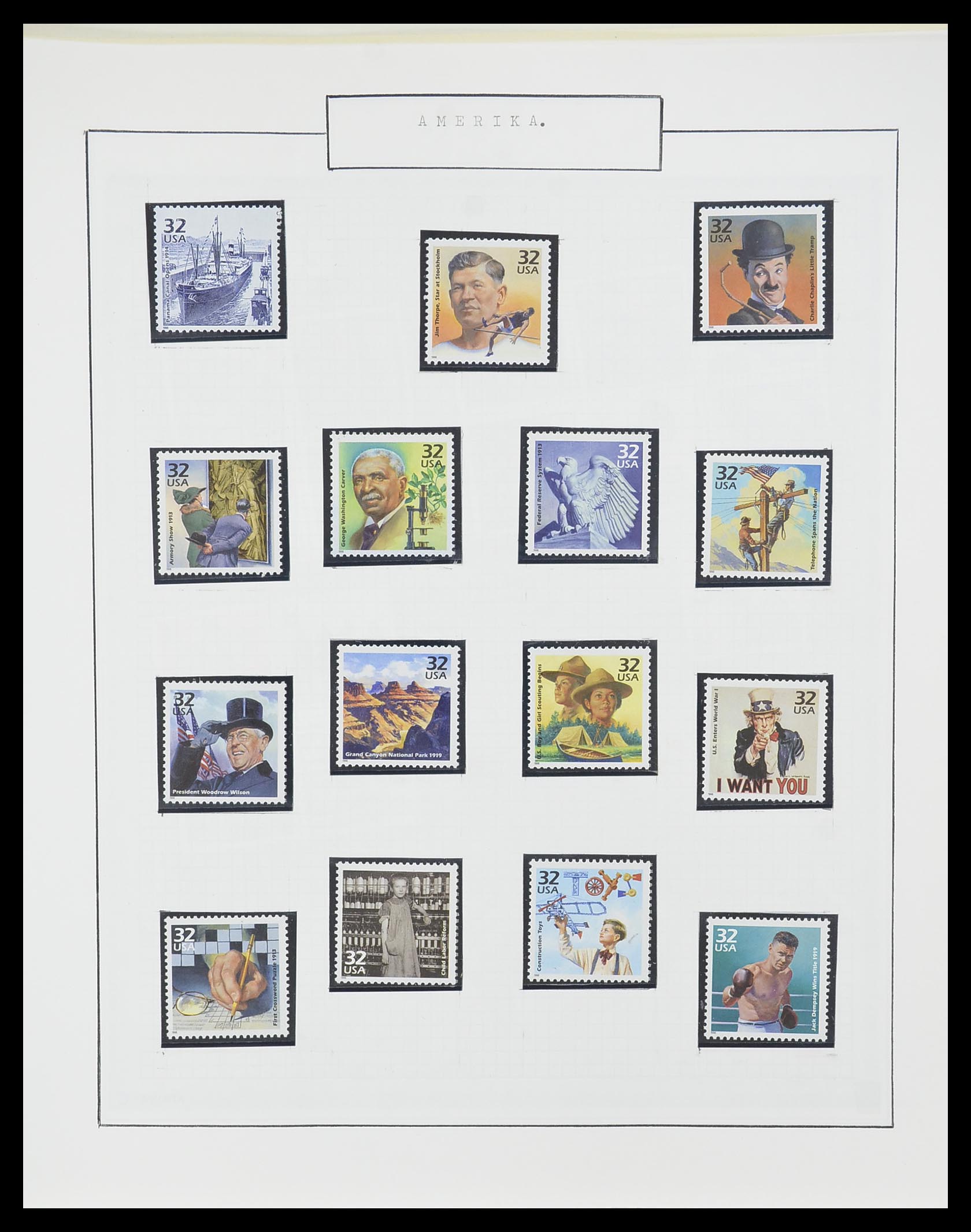 33823 098 - Stamp collection 33823 USA 1989-1998.