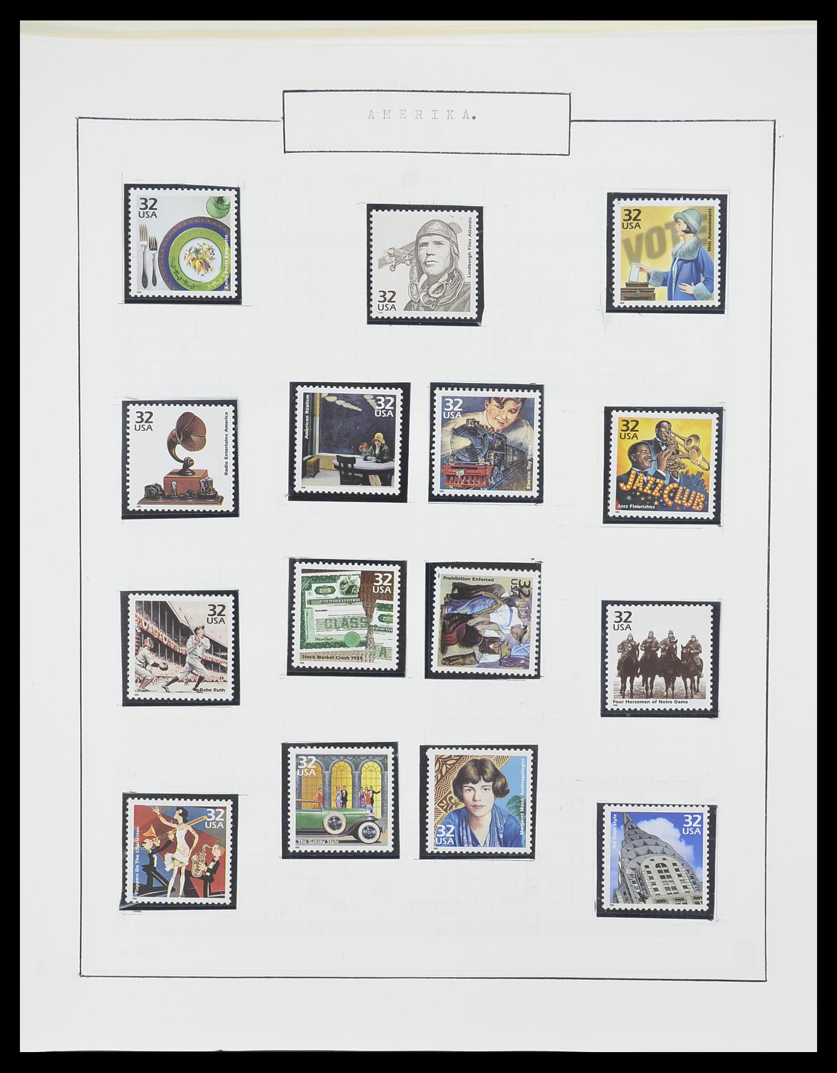 33823 100 - Stamp collection 33823 USA 1989-1998.