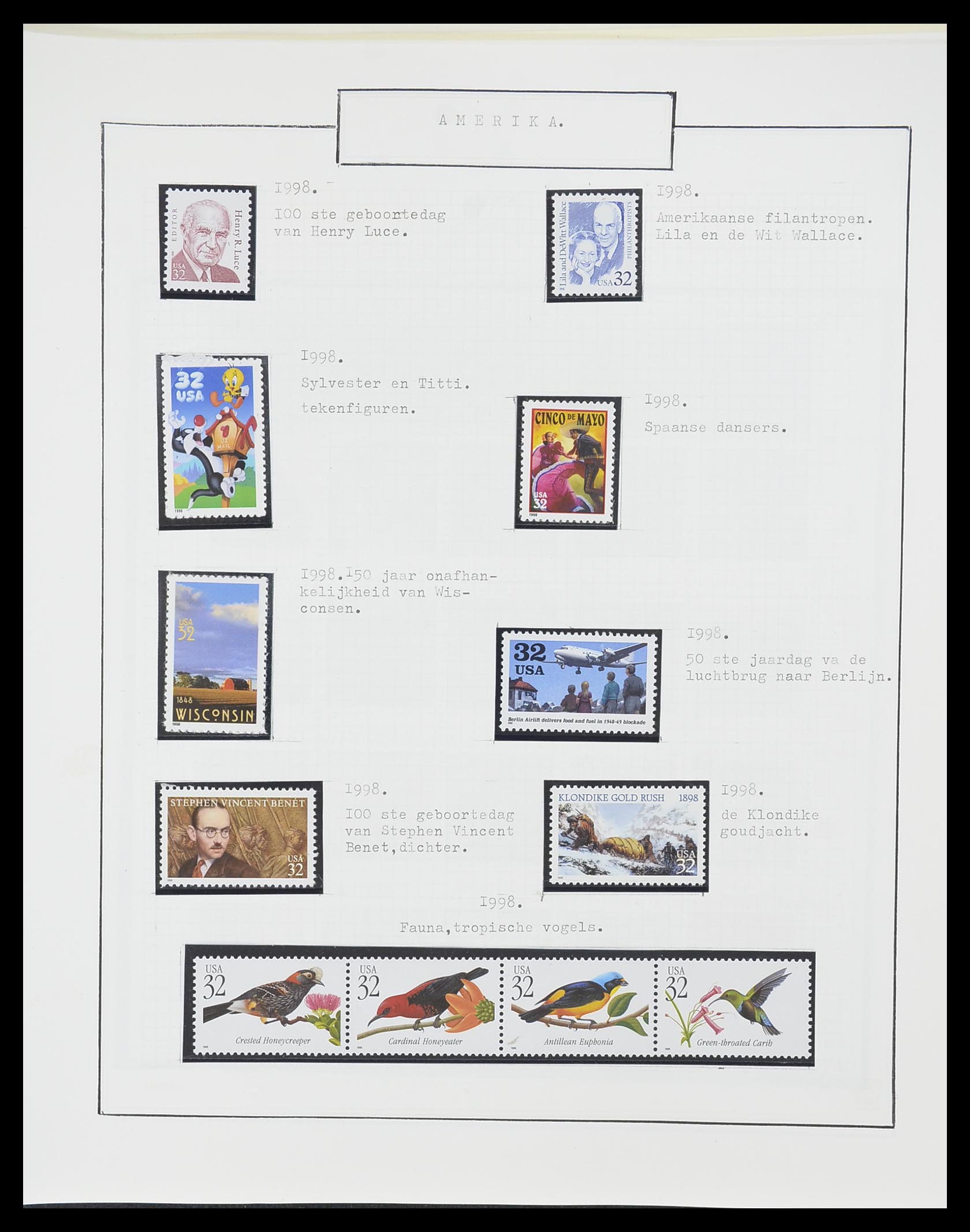 33823 103 - Stamp collection 33823 USA 1989-1998.