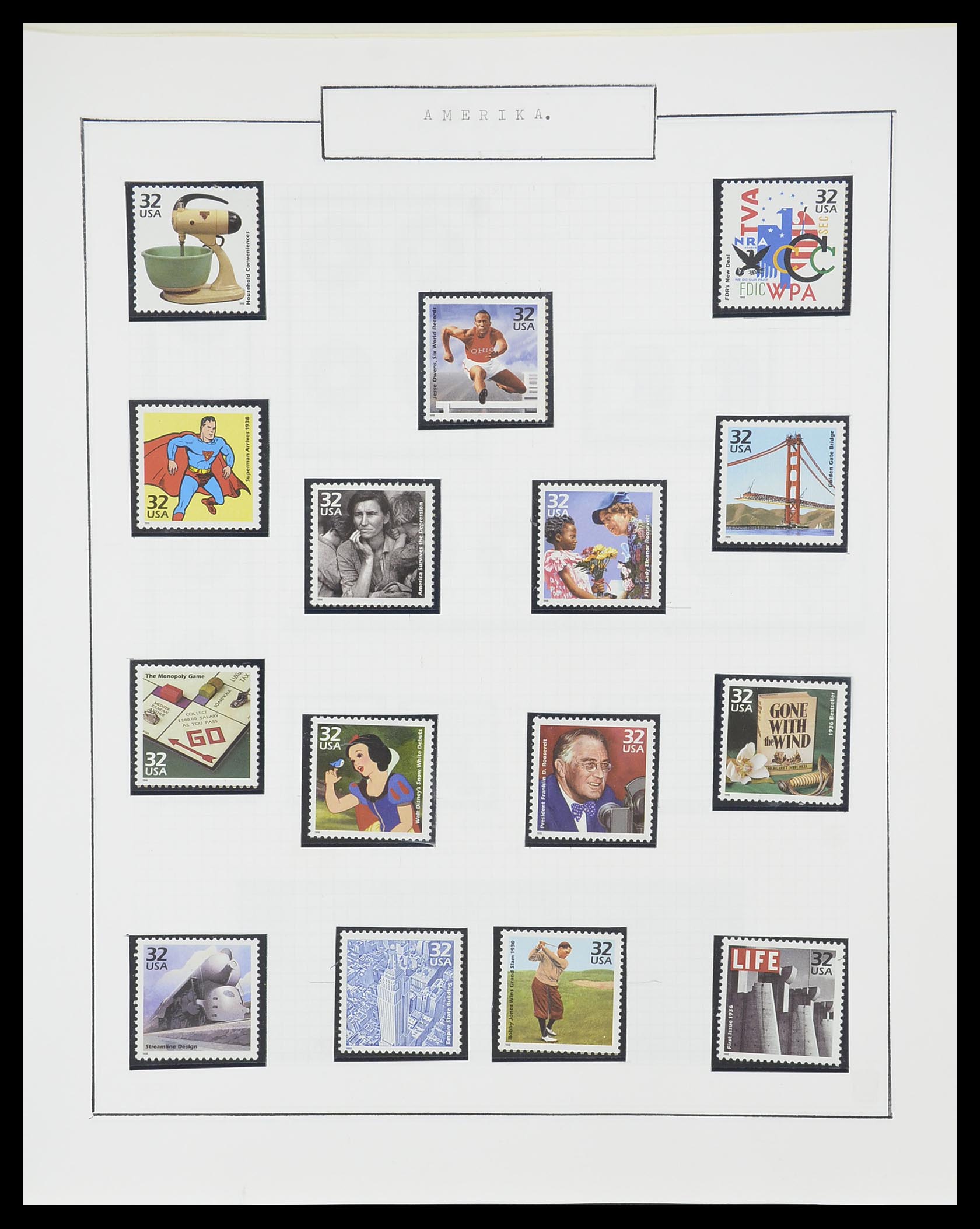 33823 112 - Stamp collection 33823 USA 1989-1998.