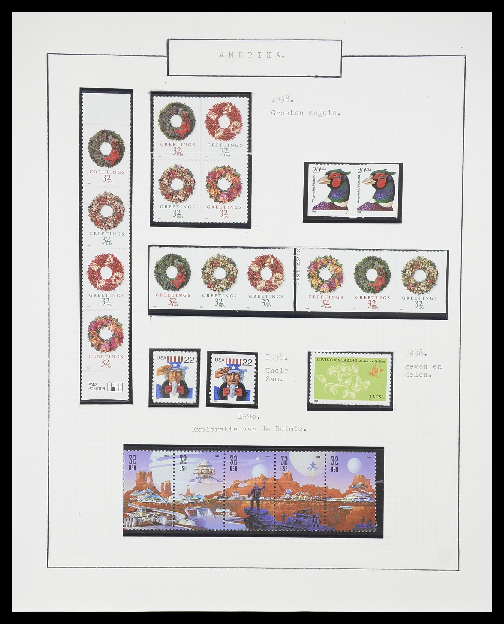 33823 113 - Stamp collection 33823 USA 1989-1998.