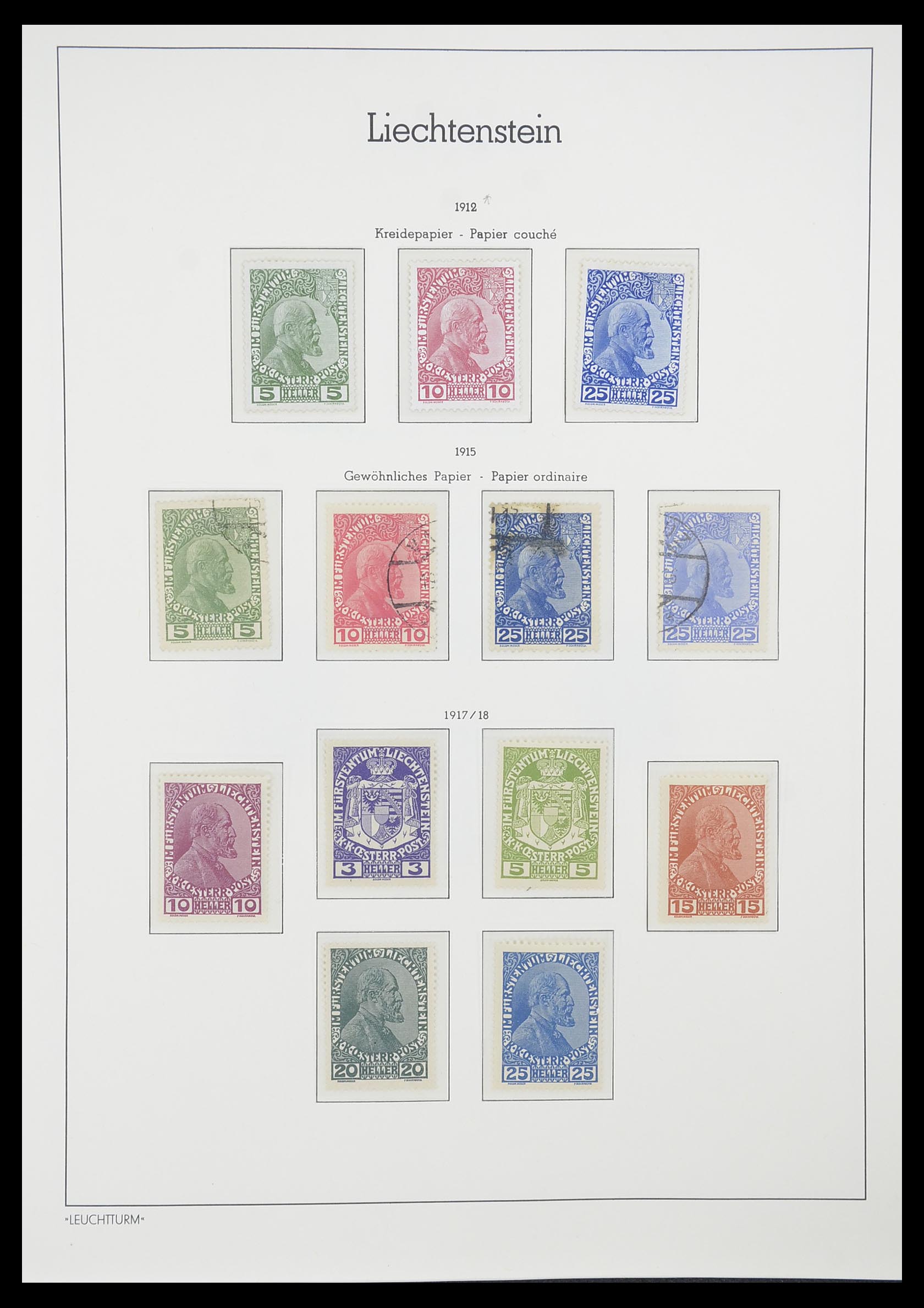33825 001 - Stamp collection 33825 Liechtenstein 1912-1997.