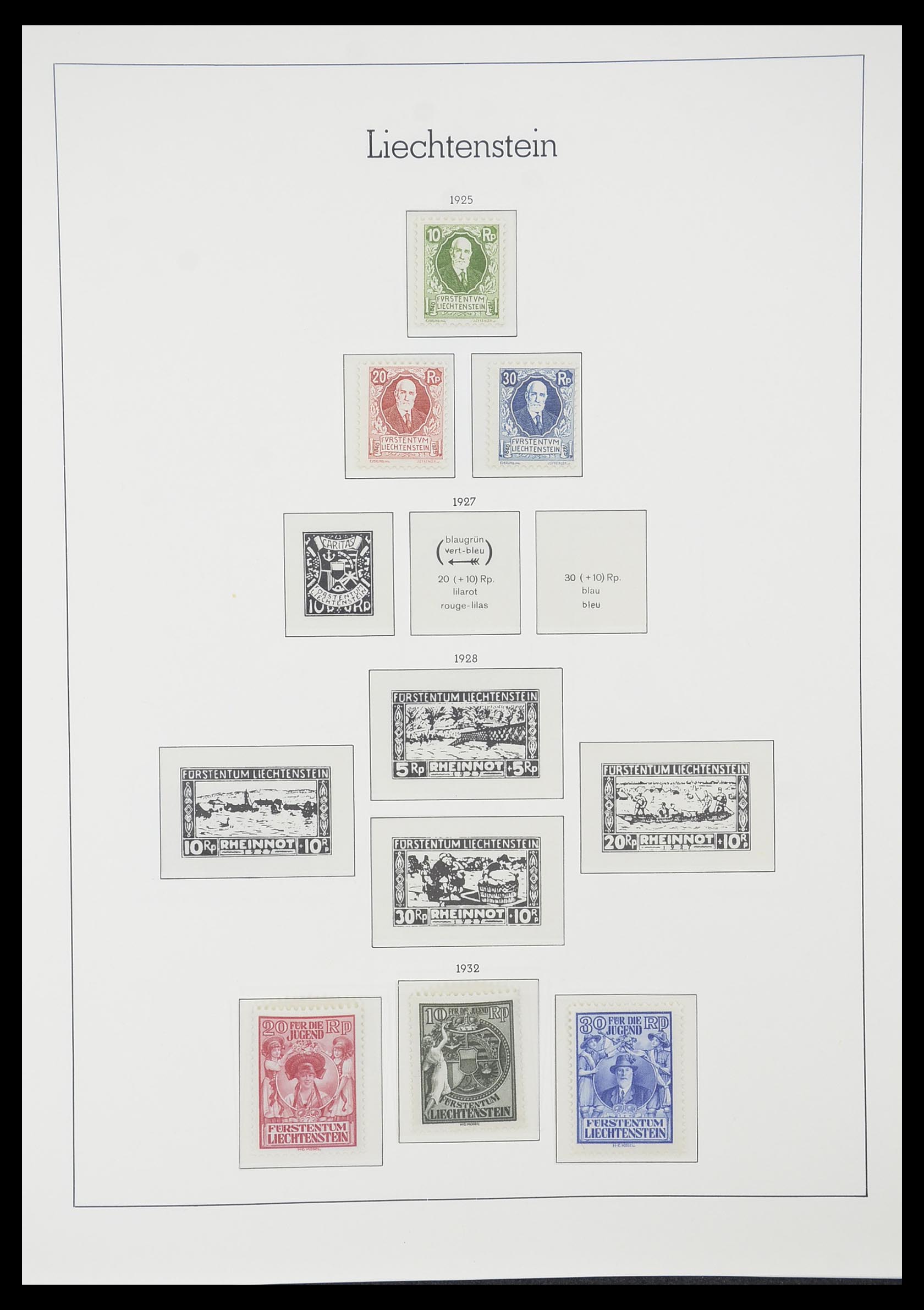 33825 009 - Stamp collection 33825 Liechtenstein 1912-1997.