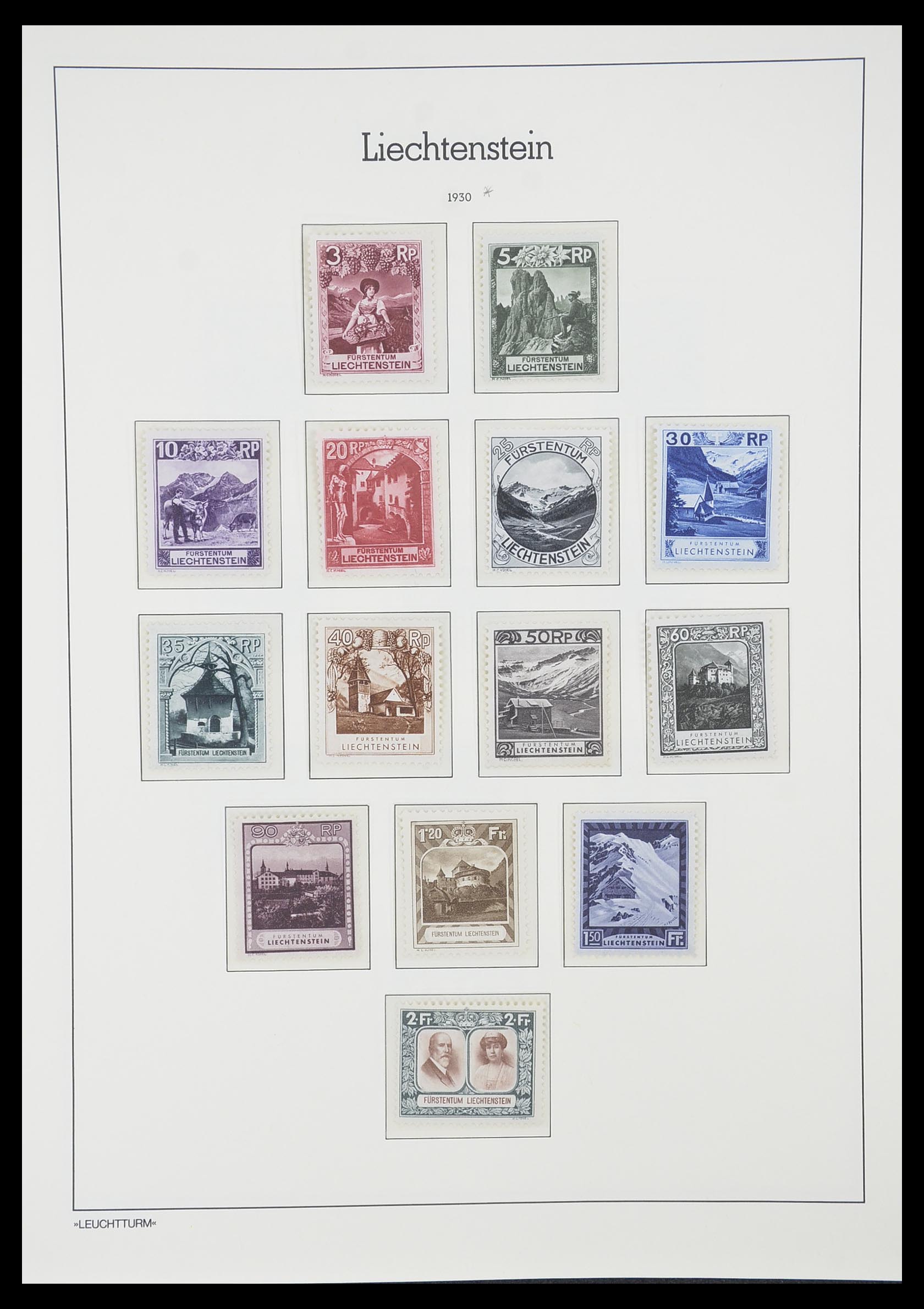 33825 010 - Stamp collection 33825 Liechtenstein 1912-1997.