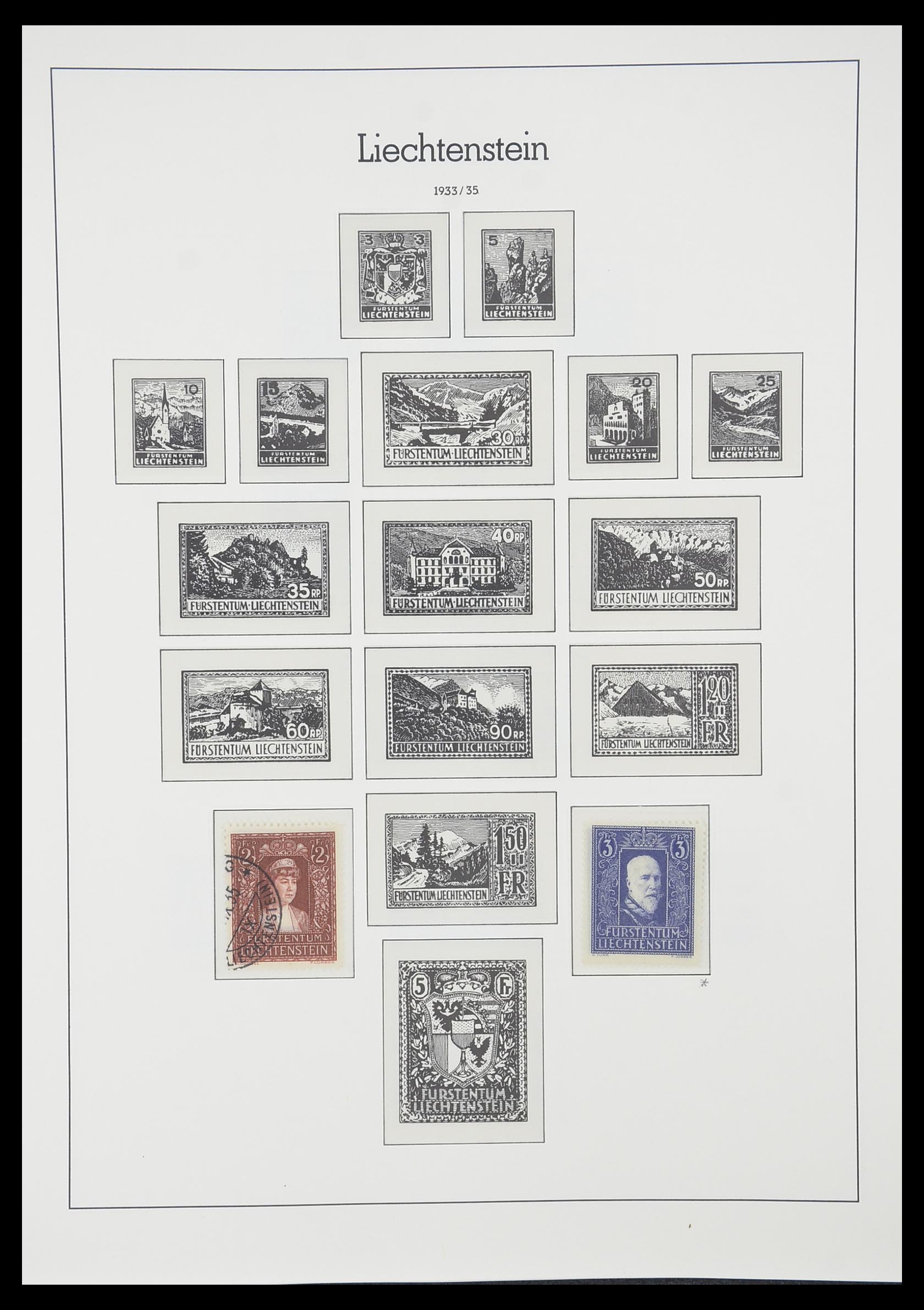 33825 013 - Stamp collection 33825 Liechtenstein 1912-1997.