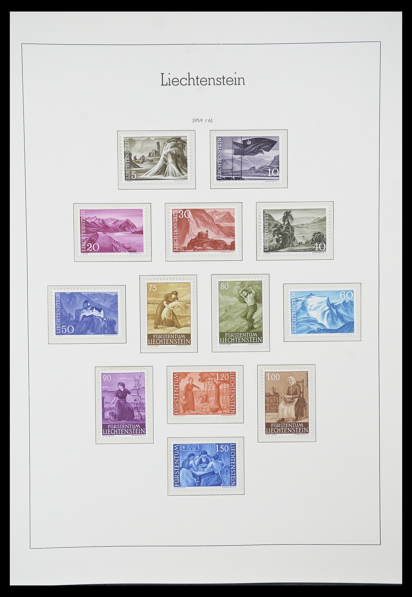 33825 040 - Postzegelverzameling 33825 Liechtenstein 1912-1997.