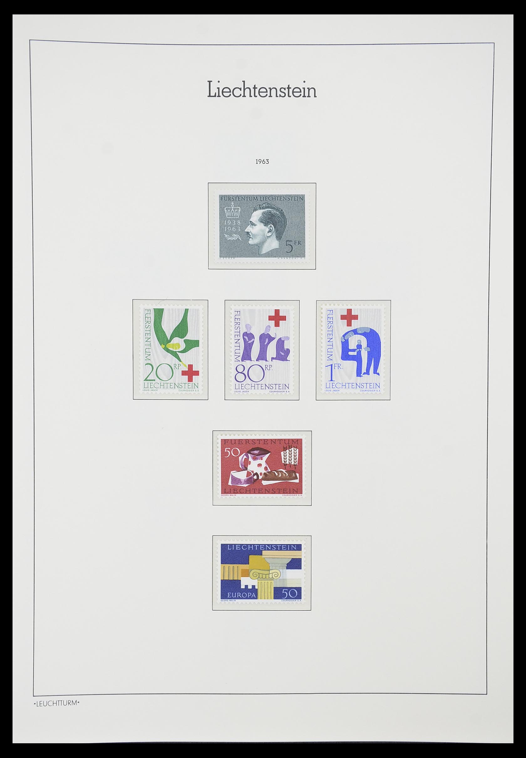 33825 044 - Stamp collection 33825 Liechtenstein 1912-1997.