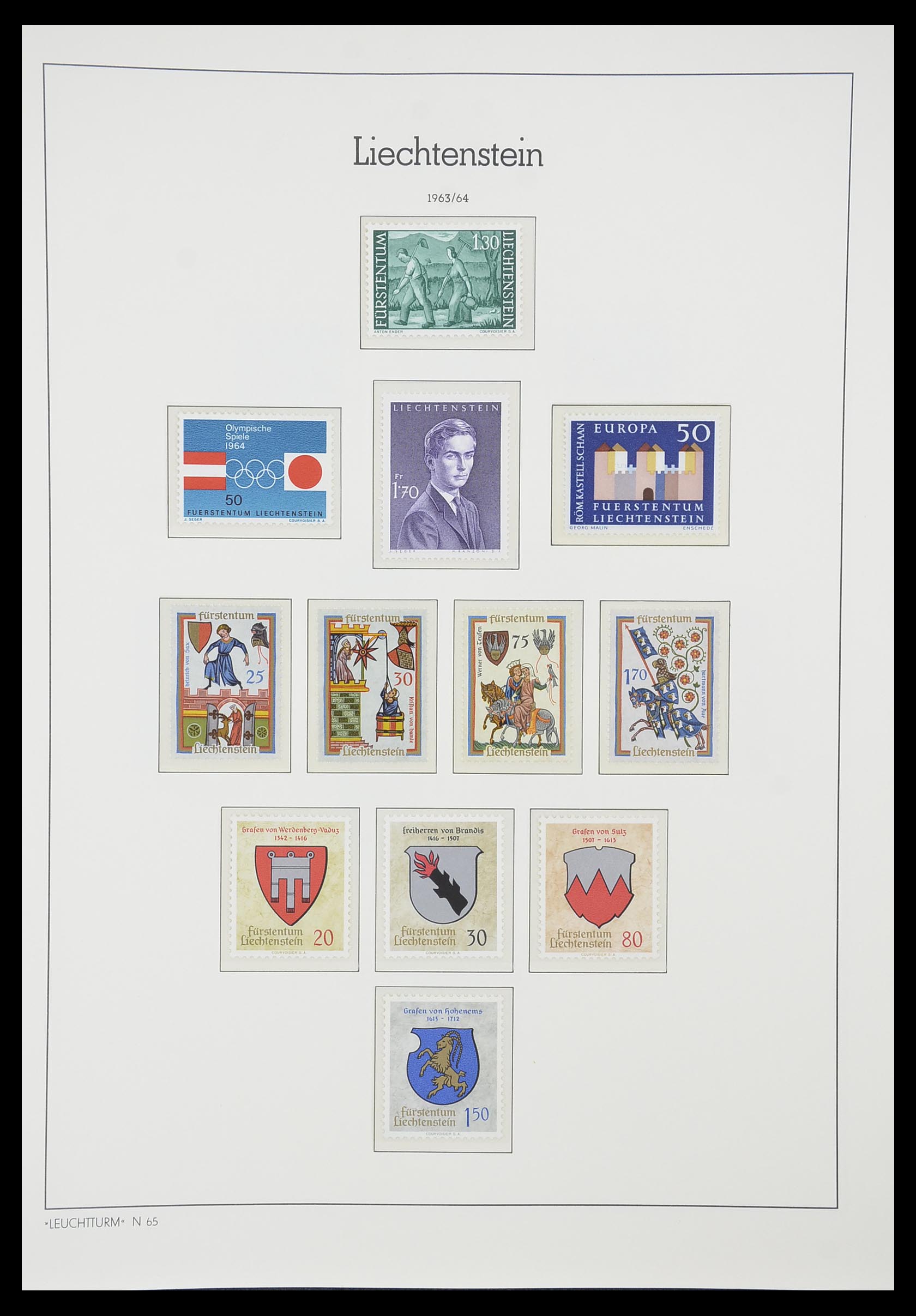 33825 045 - Stamp collection 33825 Liechtenstein 1912-1997.