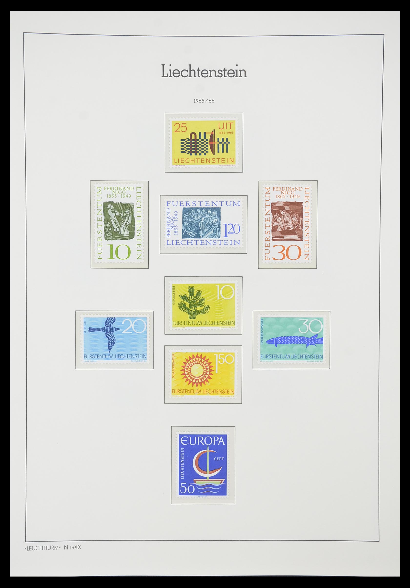 33825 047 - Stamp collection 33825 Liechtenstein 1912-1997.