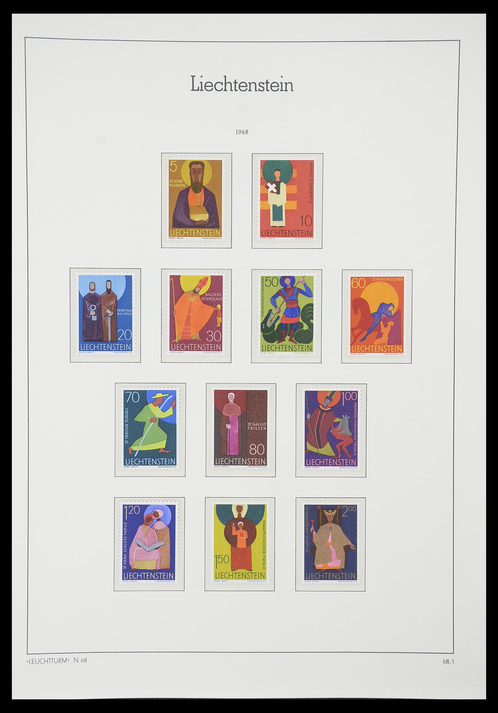 33825 051 - Postzegelverzameling 33825 Liechtenstein 1912-1997.