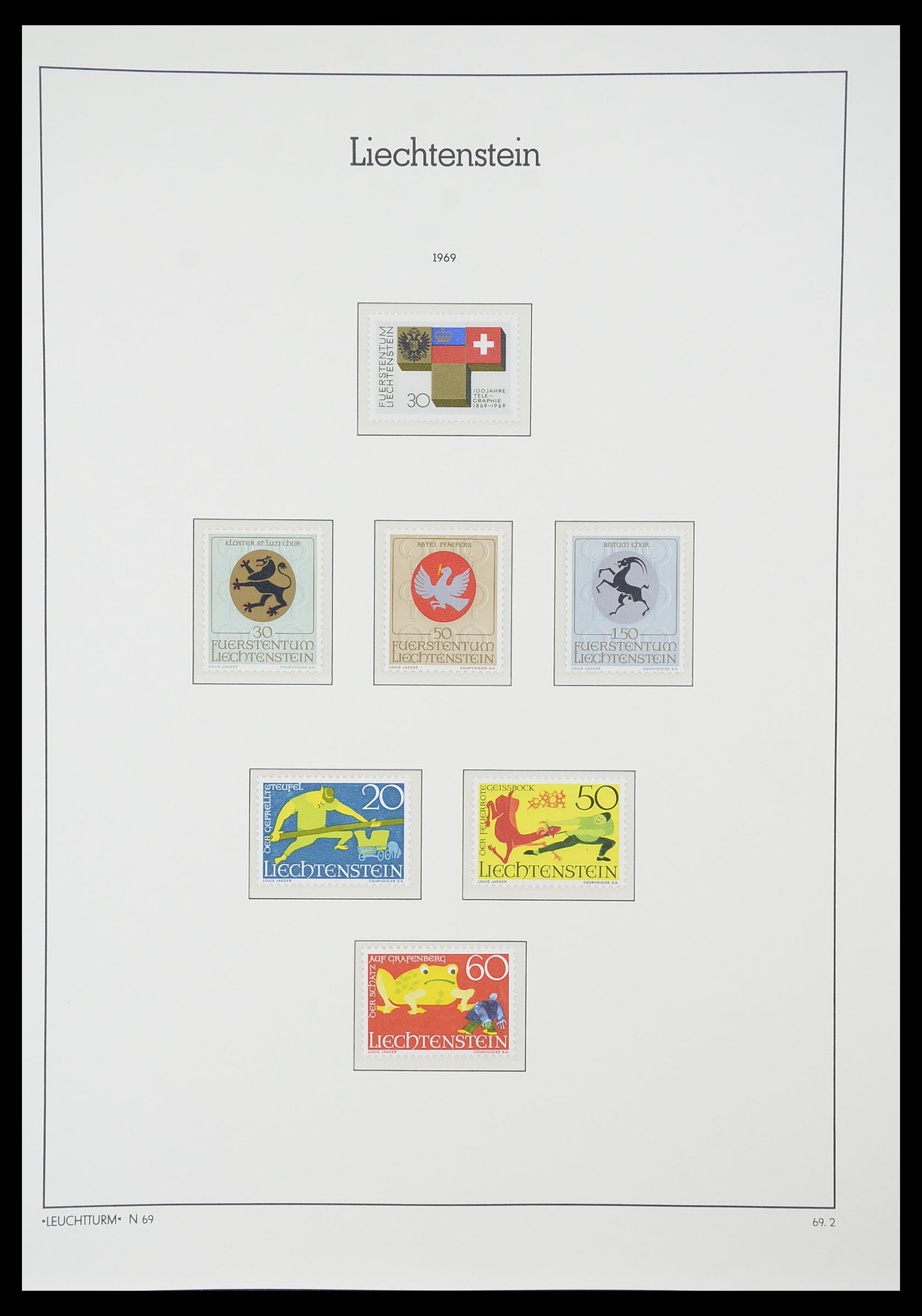 33825 054 - Stamp collection 33825 Liechtenstein 1912-1997.