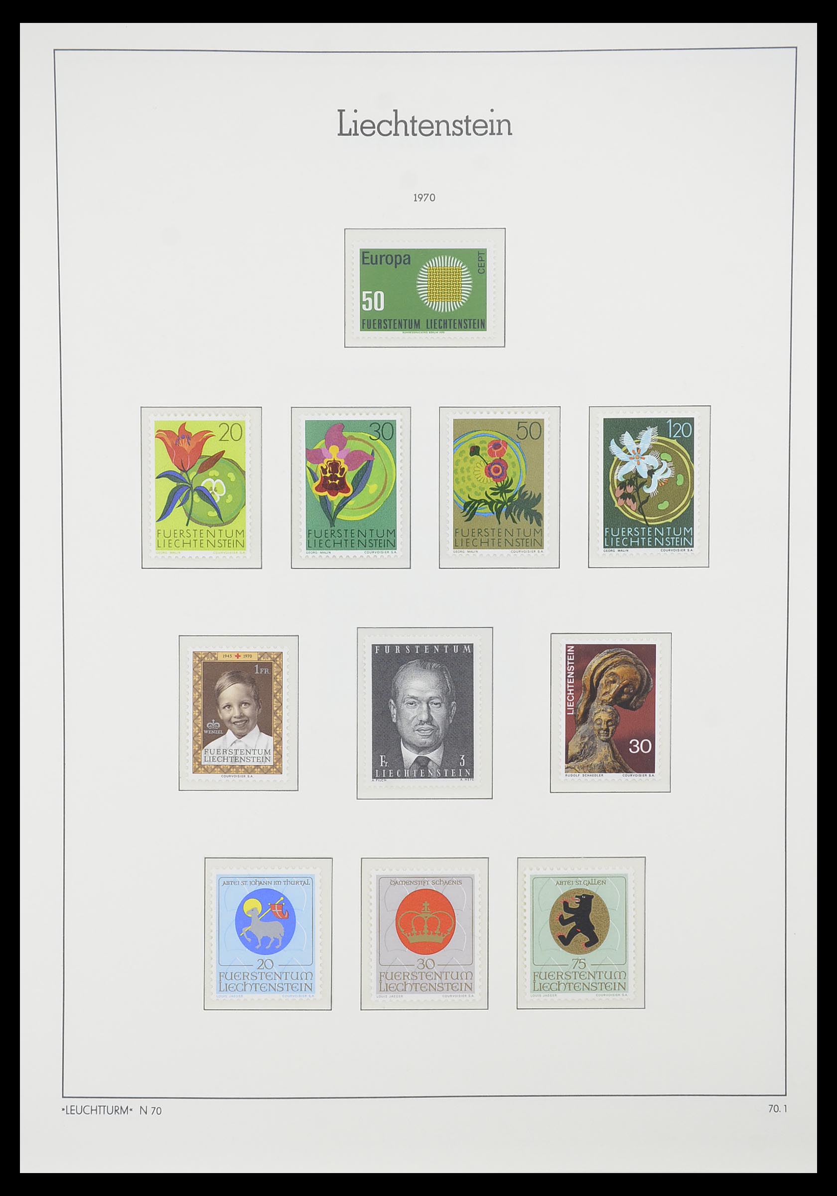 33825 055 - Postzegelverzameling 33825 Liechtenstein 1912-1997.