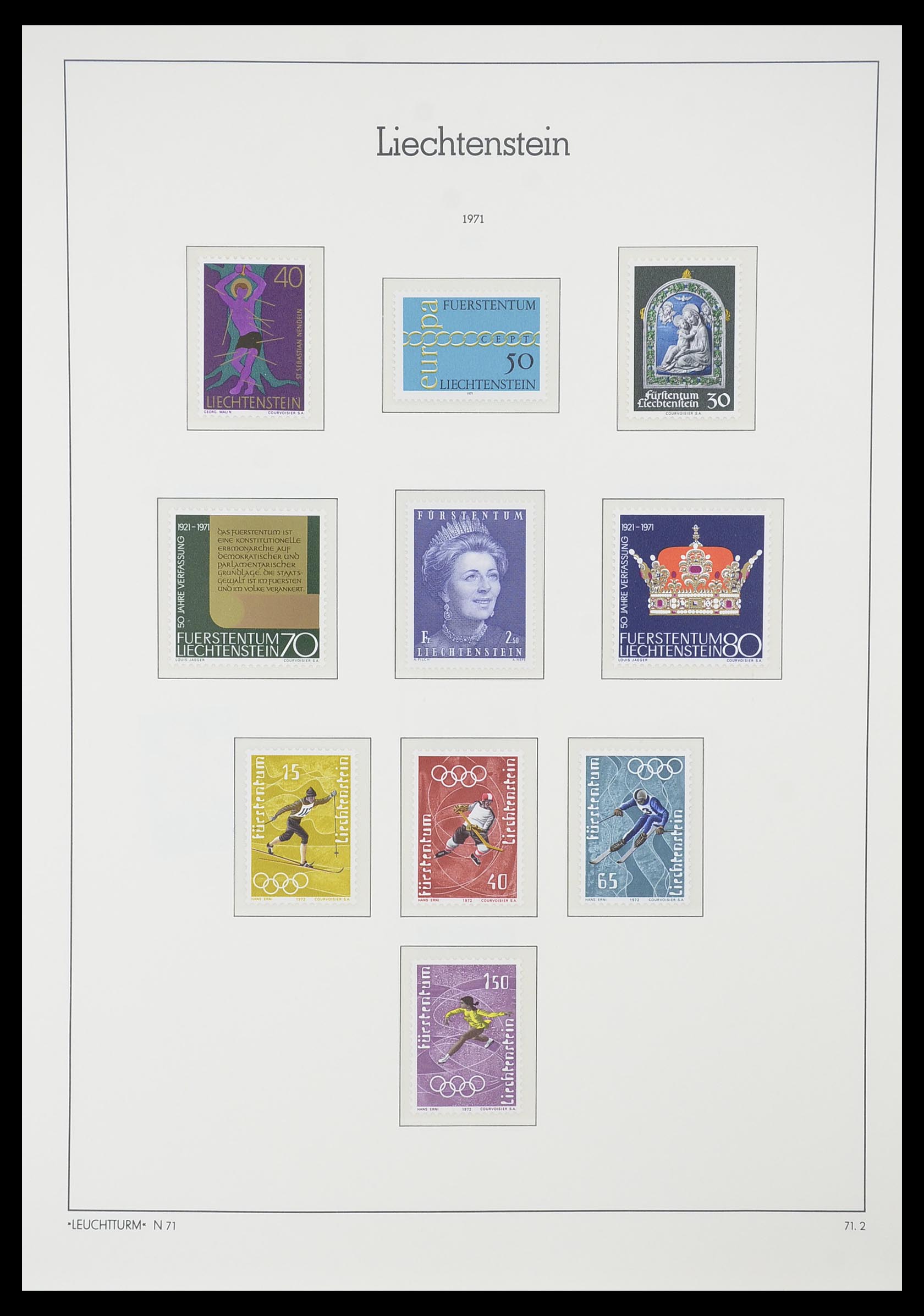 33825 058 - Stamp collection 33825 Liechtenstein 1912-1997.