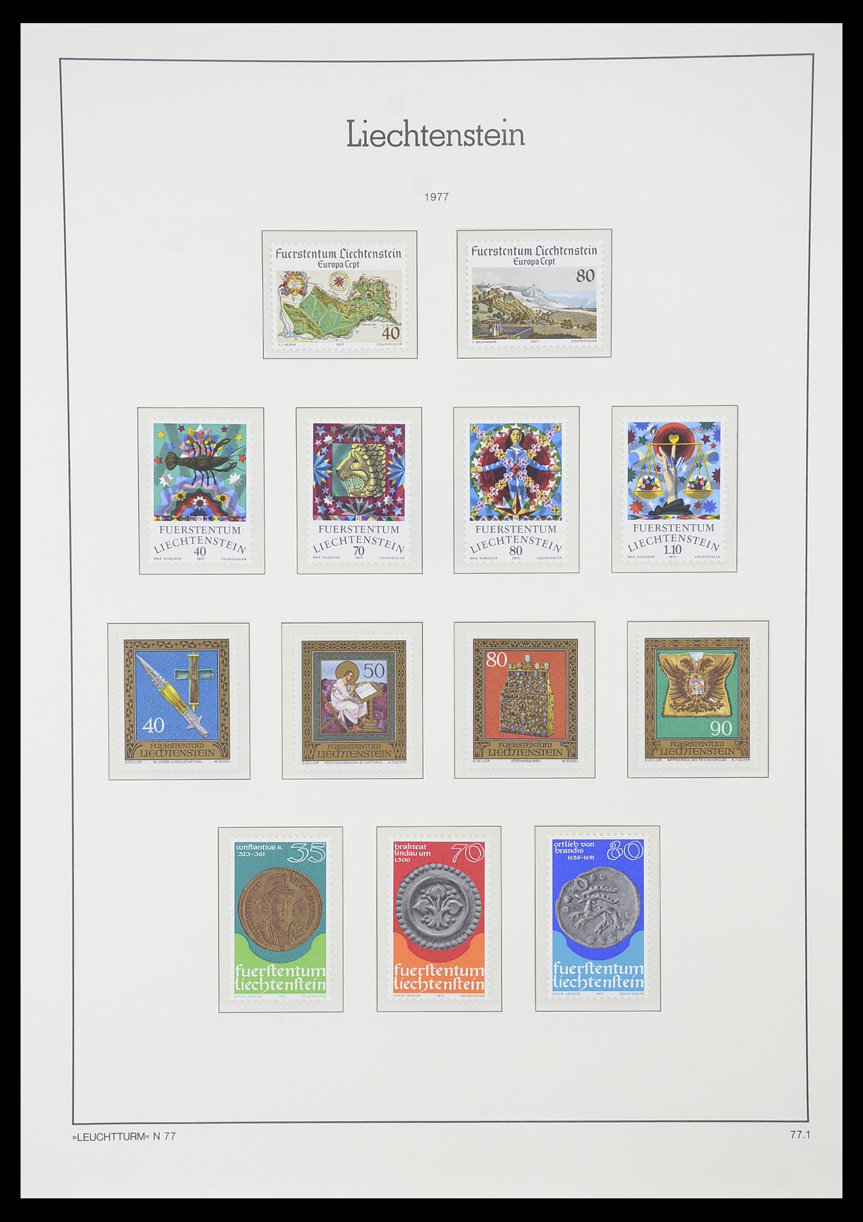 33825 071 - Stamp collection 33825 Liechtenstein 1912-1997.