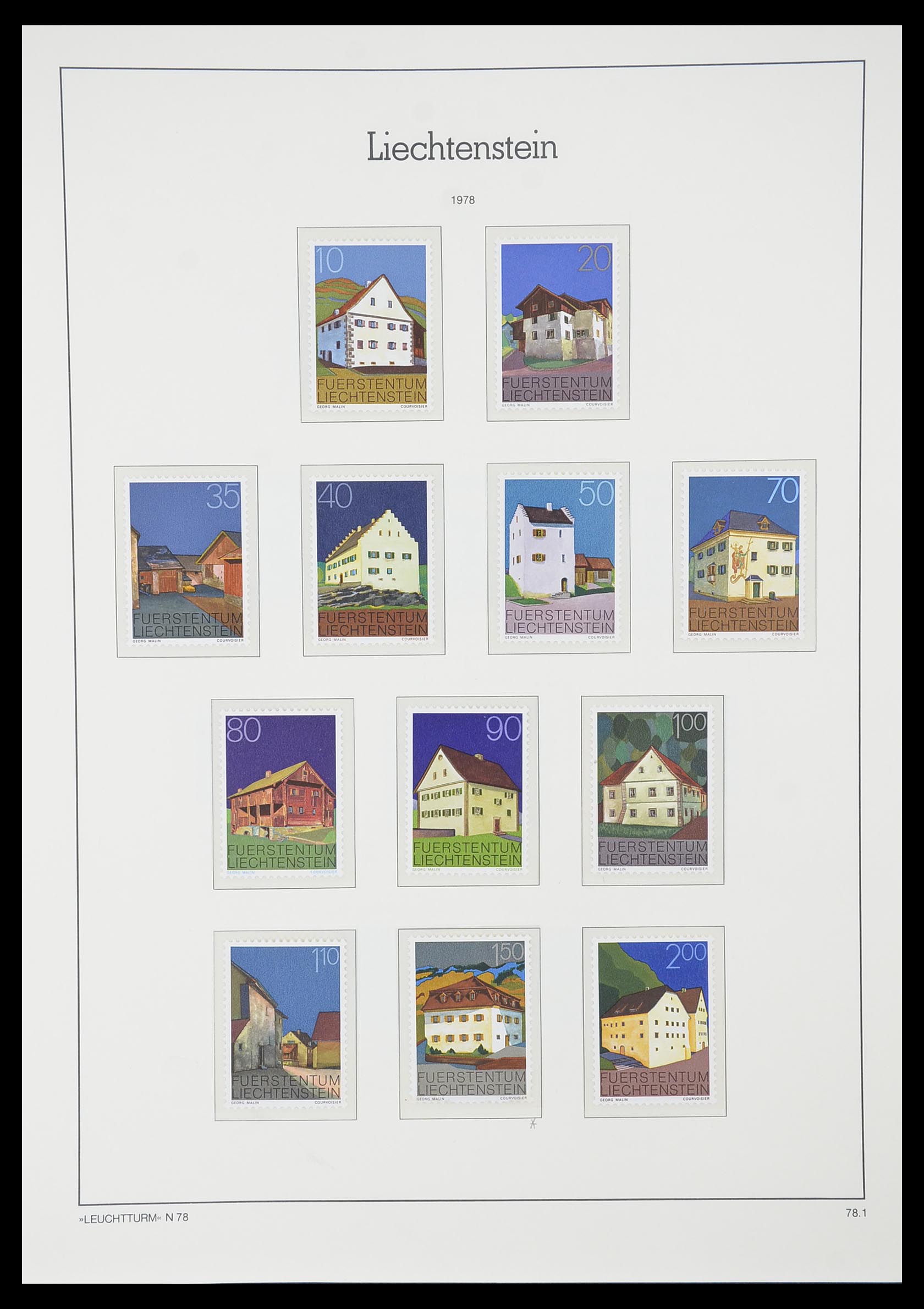 33825 073 - Stamp collection 33825 Liechtenstein 1912-1997.