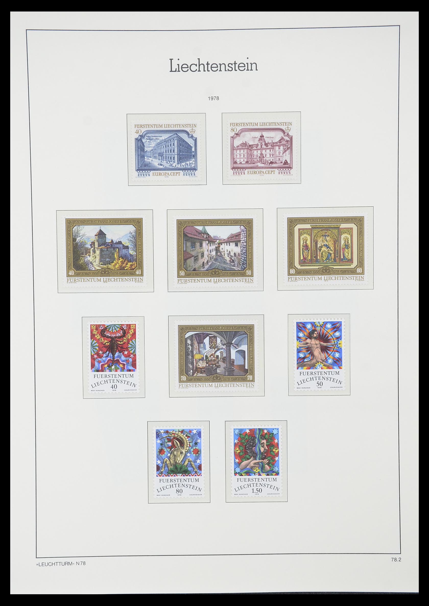 33825 074 - Stamp collection 33825 Liechtenstein 1912-1997.