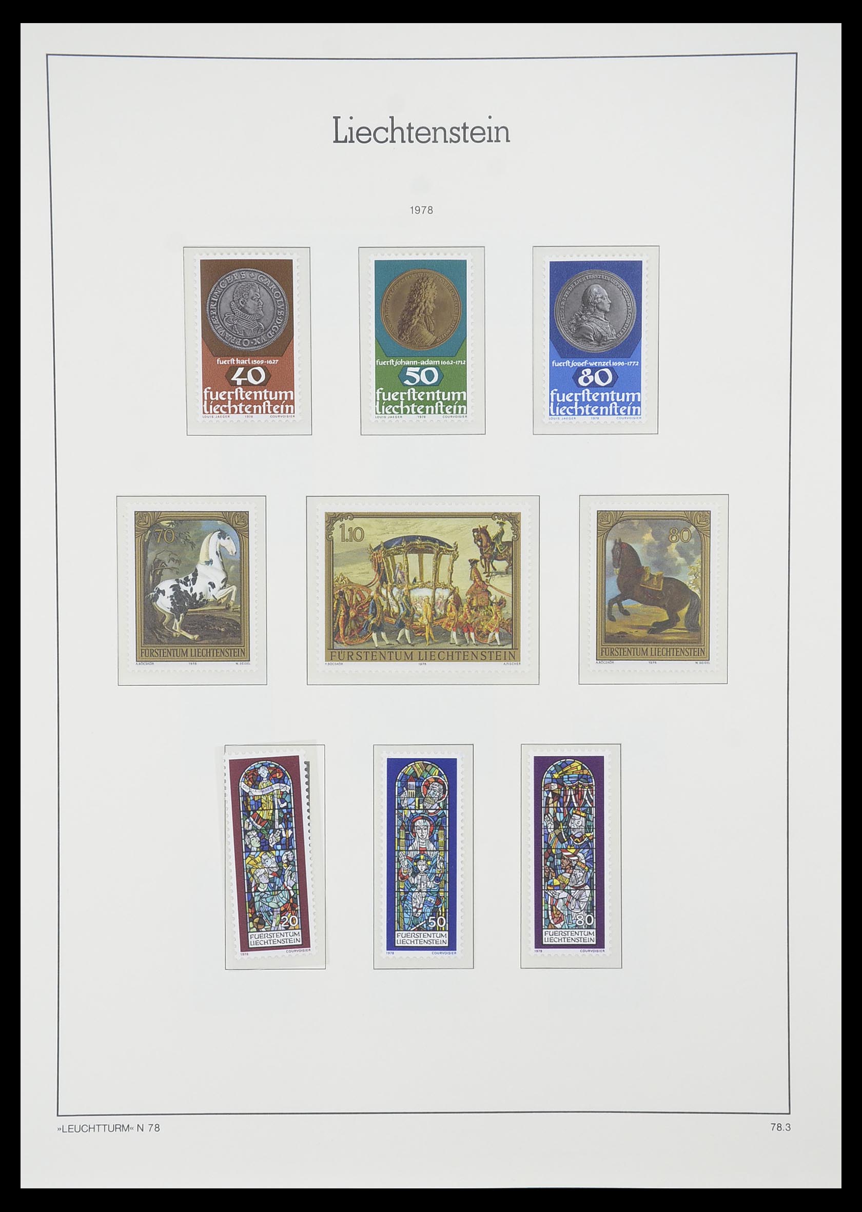 33825 075 - Stamp collection 33825 Liechtenstein 1912-1997.