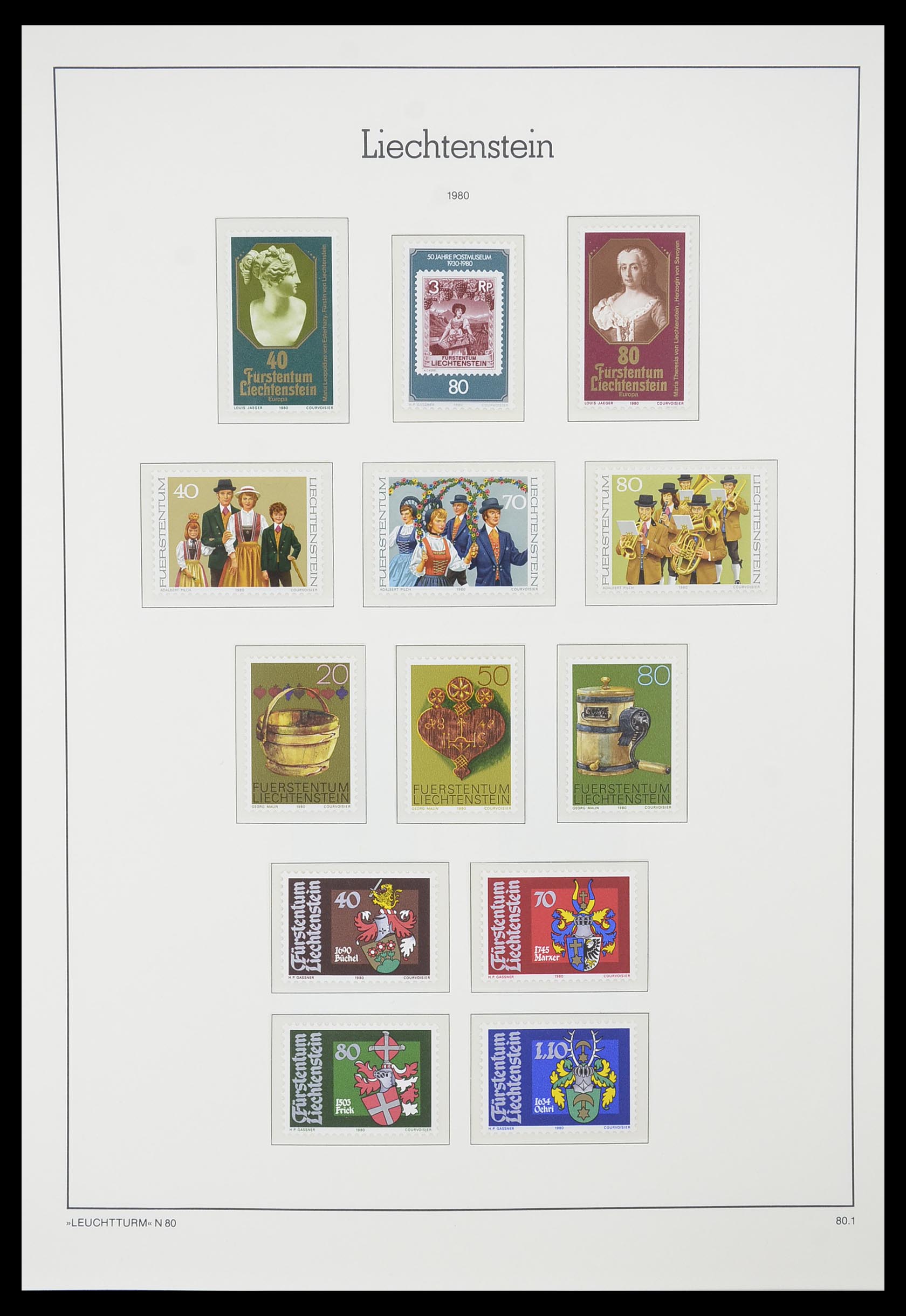 33825 078 - Stamp collection 33825 Liechtenstein 1912-1997.