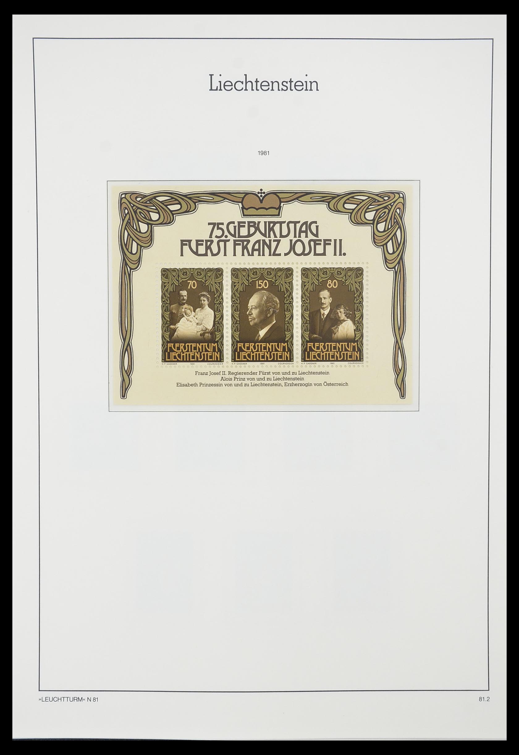 33825 081 - Stamp collection 33825 Liechtenstein 1912-1997.