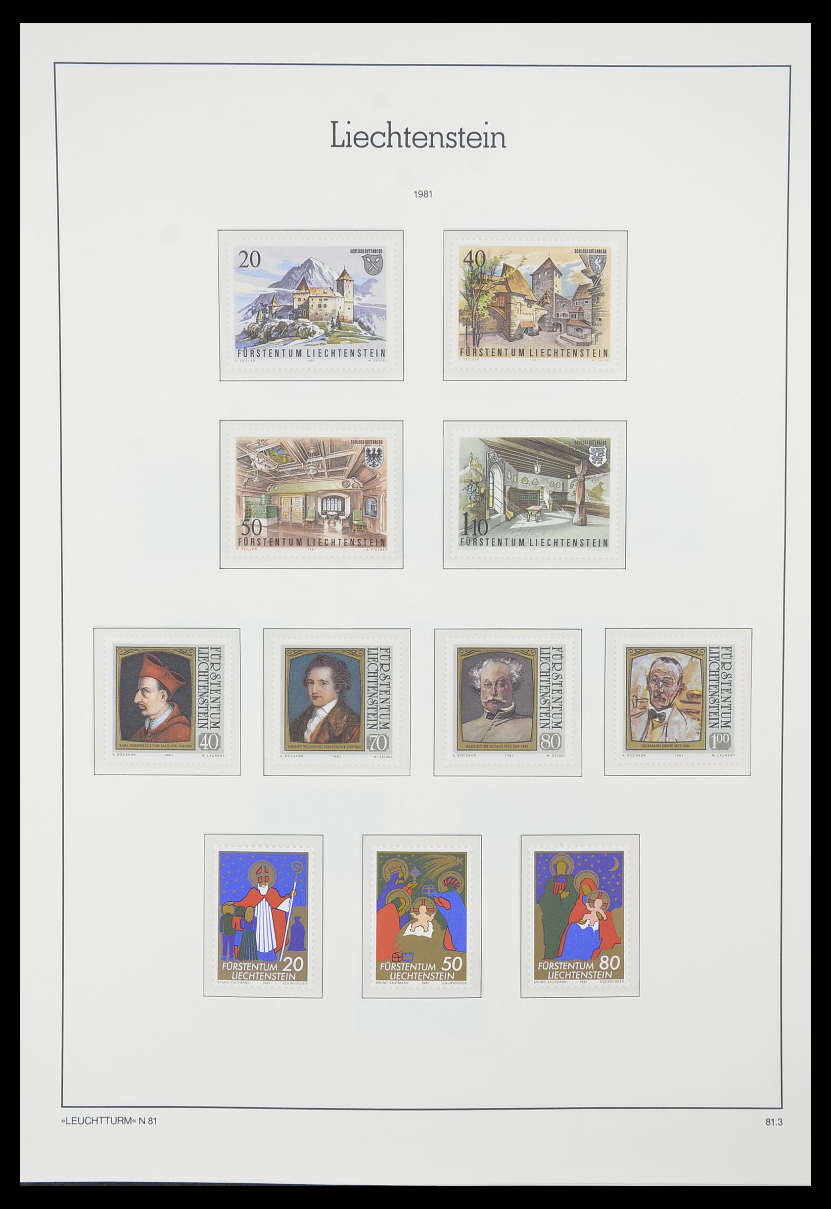 33825 082 - Stamp collection 33825 Liechtenstein 1912-1997.