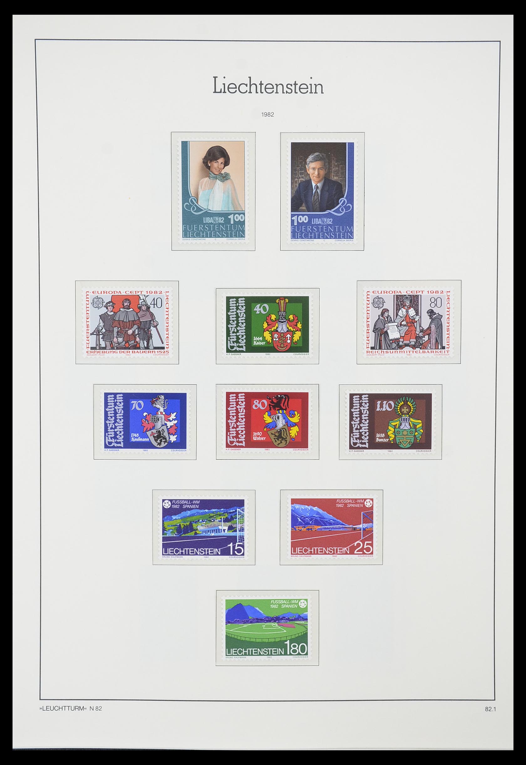 33825 083 - Stamp collection 33825 Liechtenstein 1912-1997.
