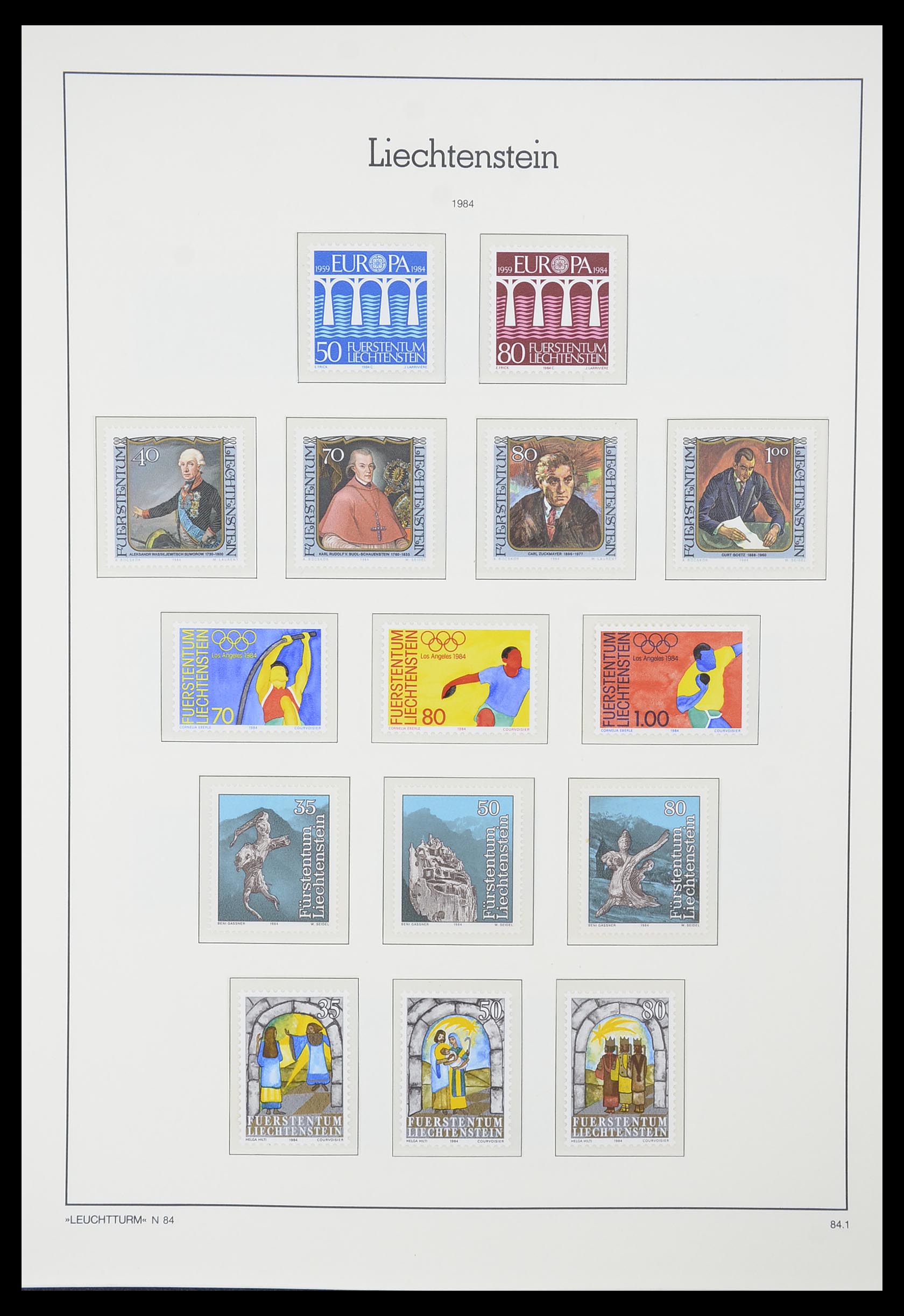 33825 087 - Stamp collection 33825 Liechtenstein 1912-1997.